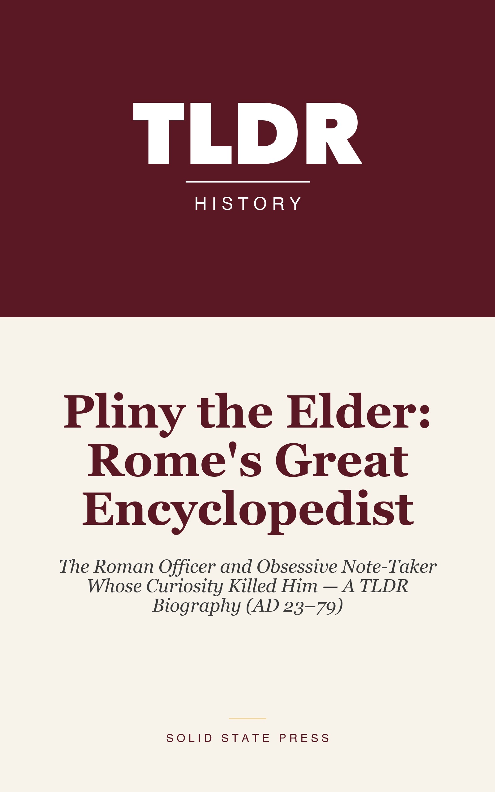 Pliny the Elder: Rome's Great Encyclopedist cover