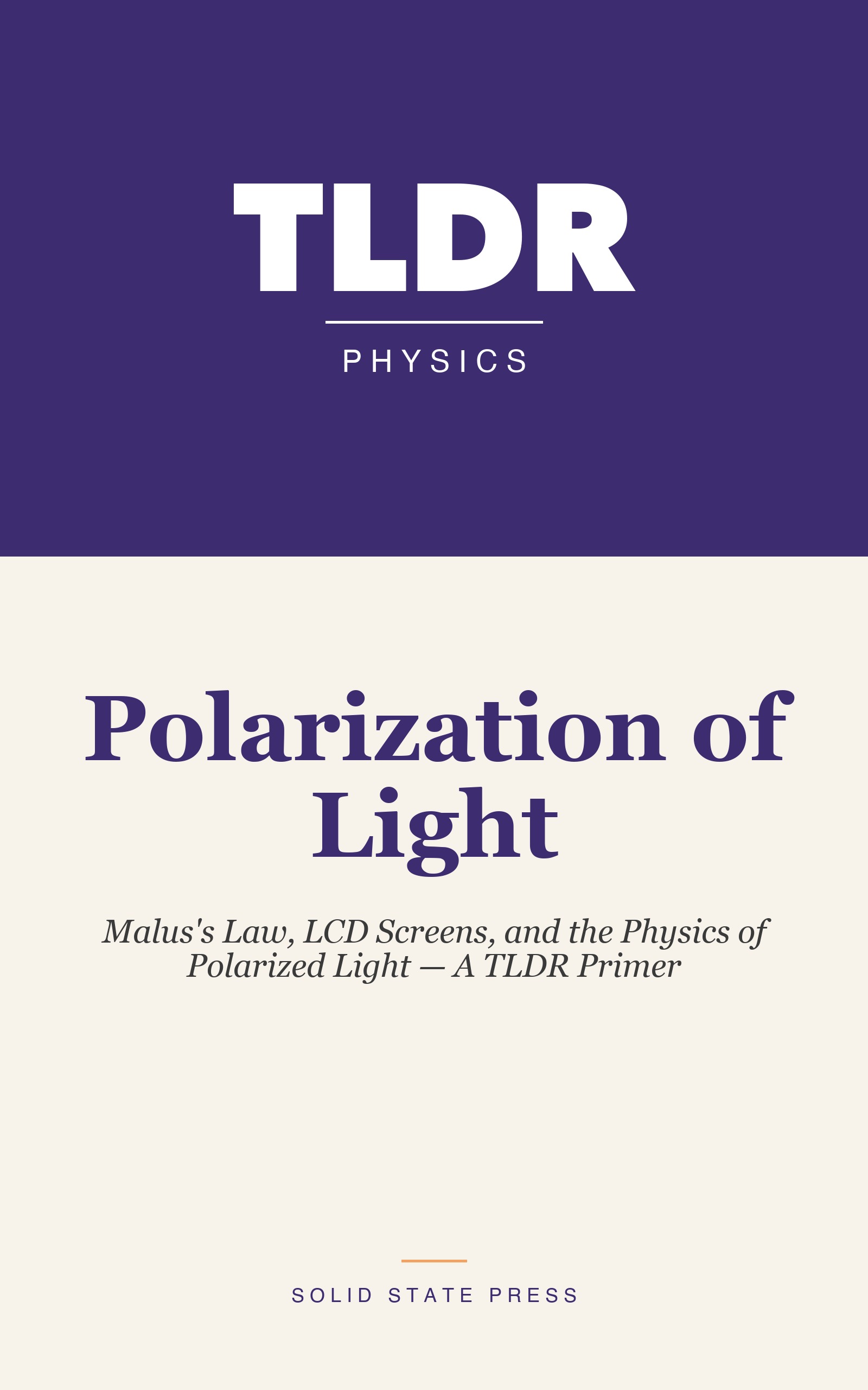 Polarization of Light cover