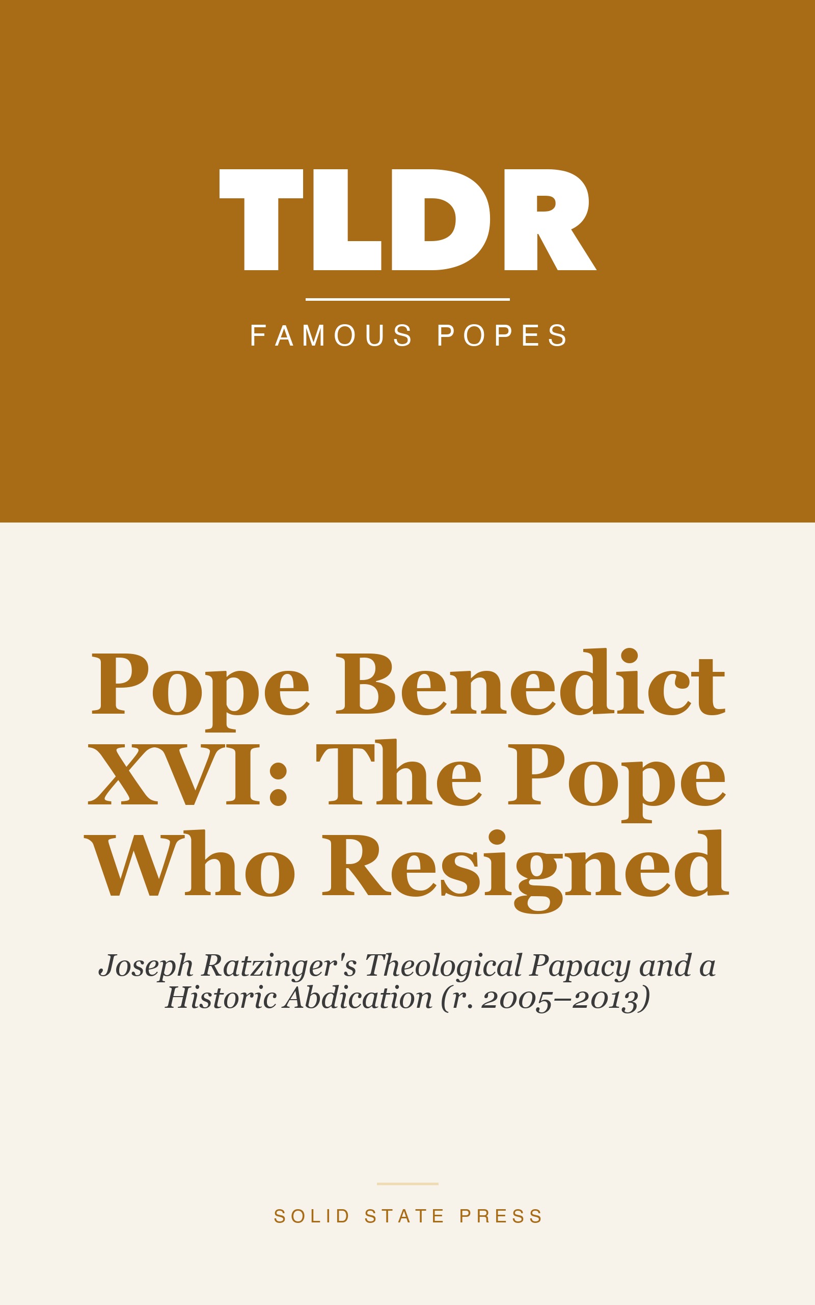Pope Benedict XVI: The Pope Who Resigned cover
