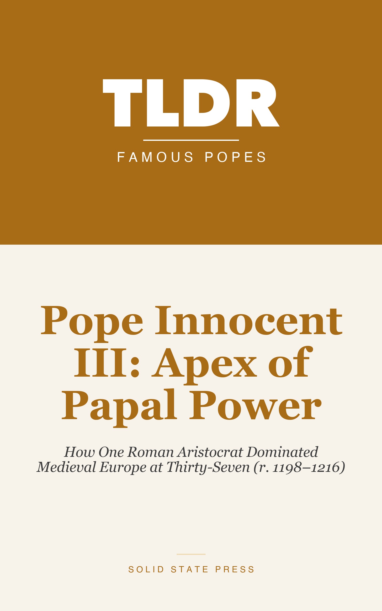 Pope Innocent III: Apex of Papal Power cover