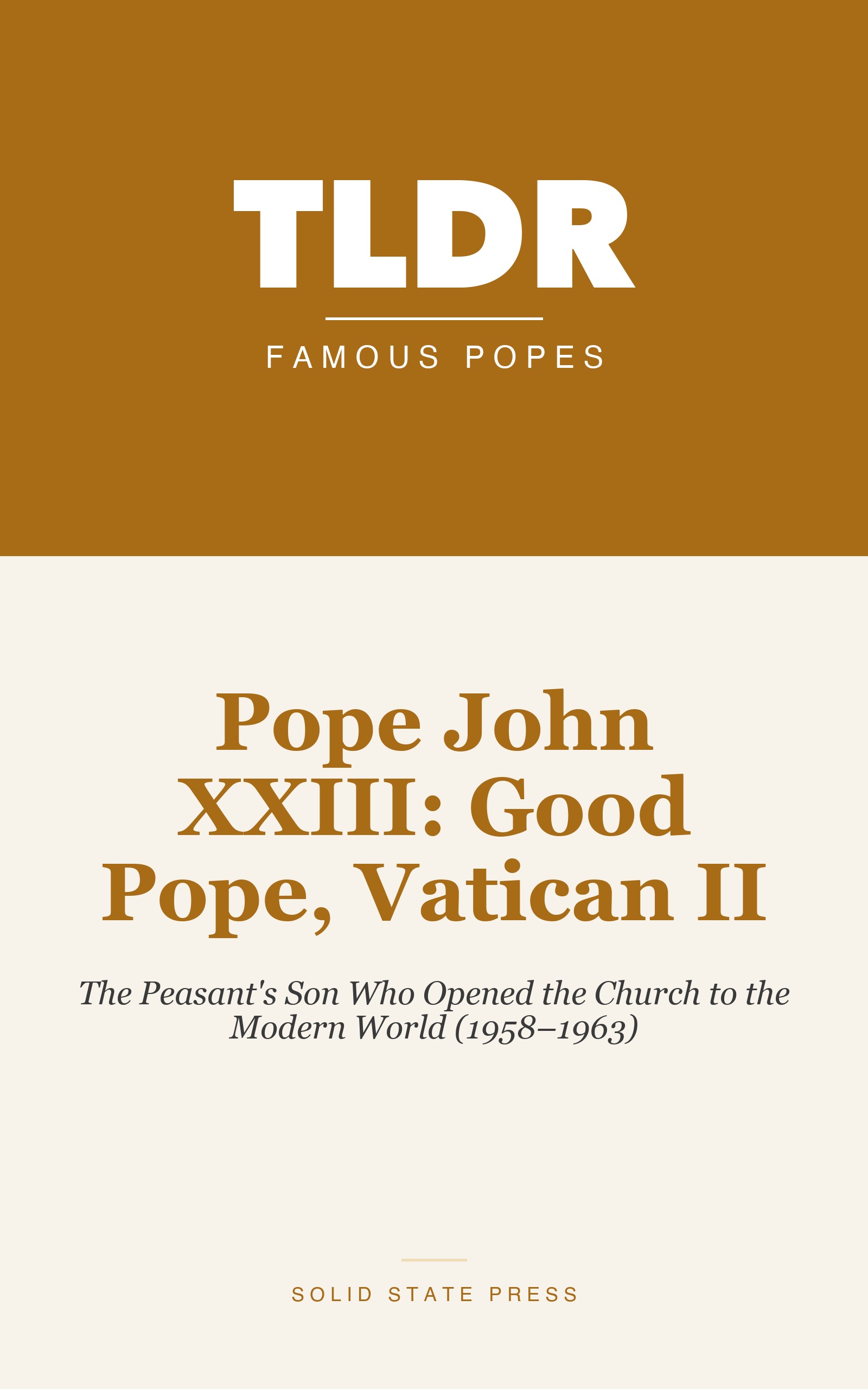 Pope John XXIII: Good Pope, Vatican II cover