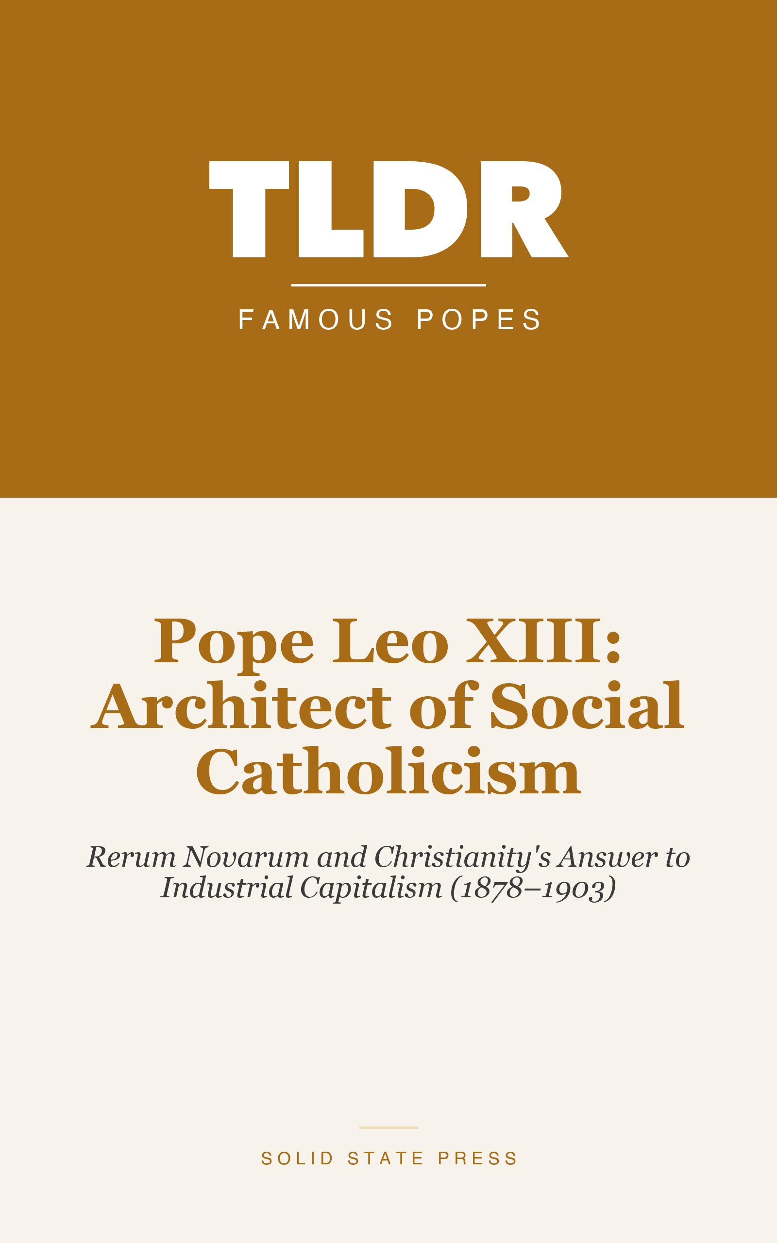 Pope Leo XIII: Architect of Social Catholicism cover