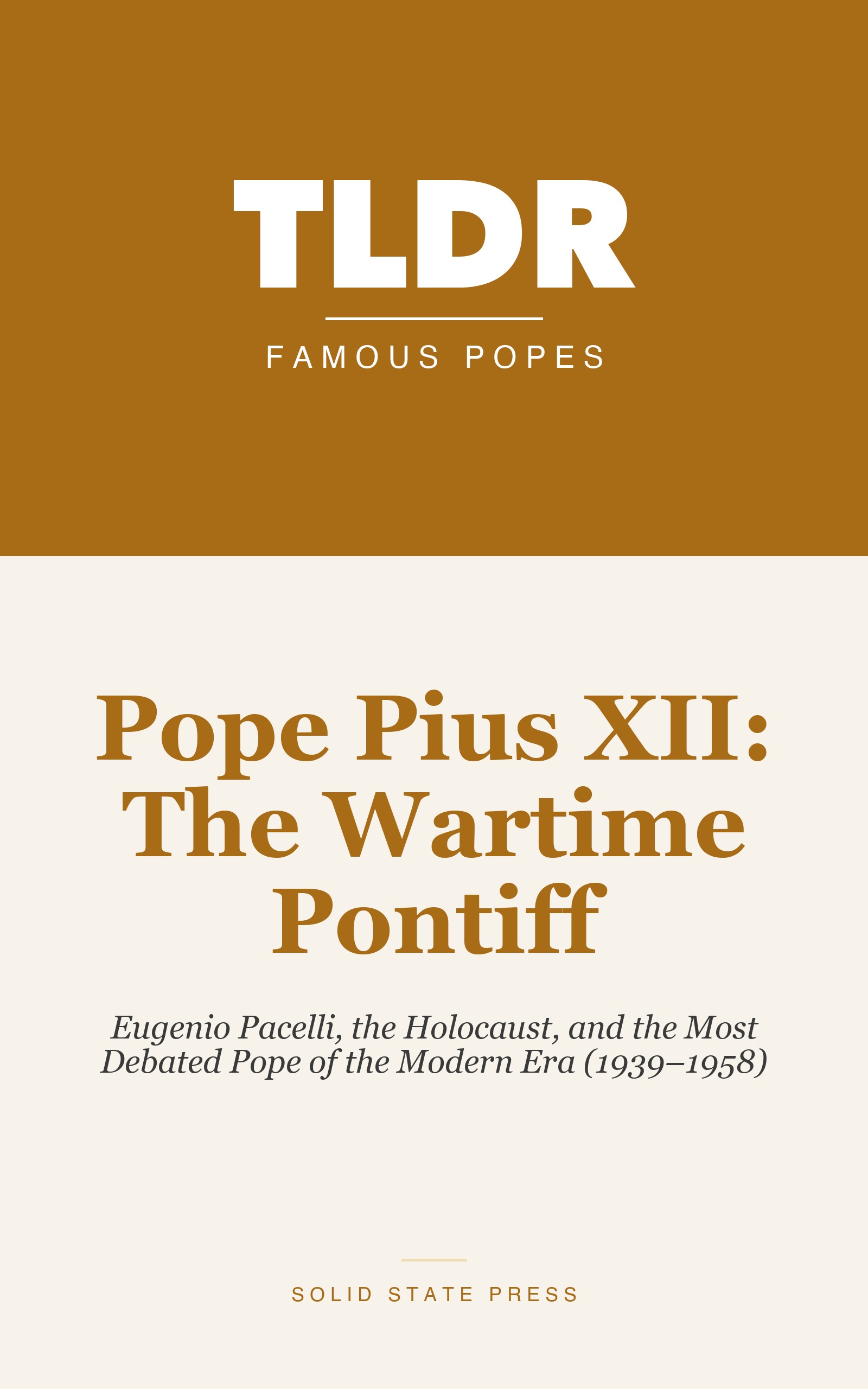 Pope Pius XII: The Wartime Pontiff cover