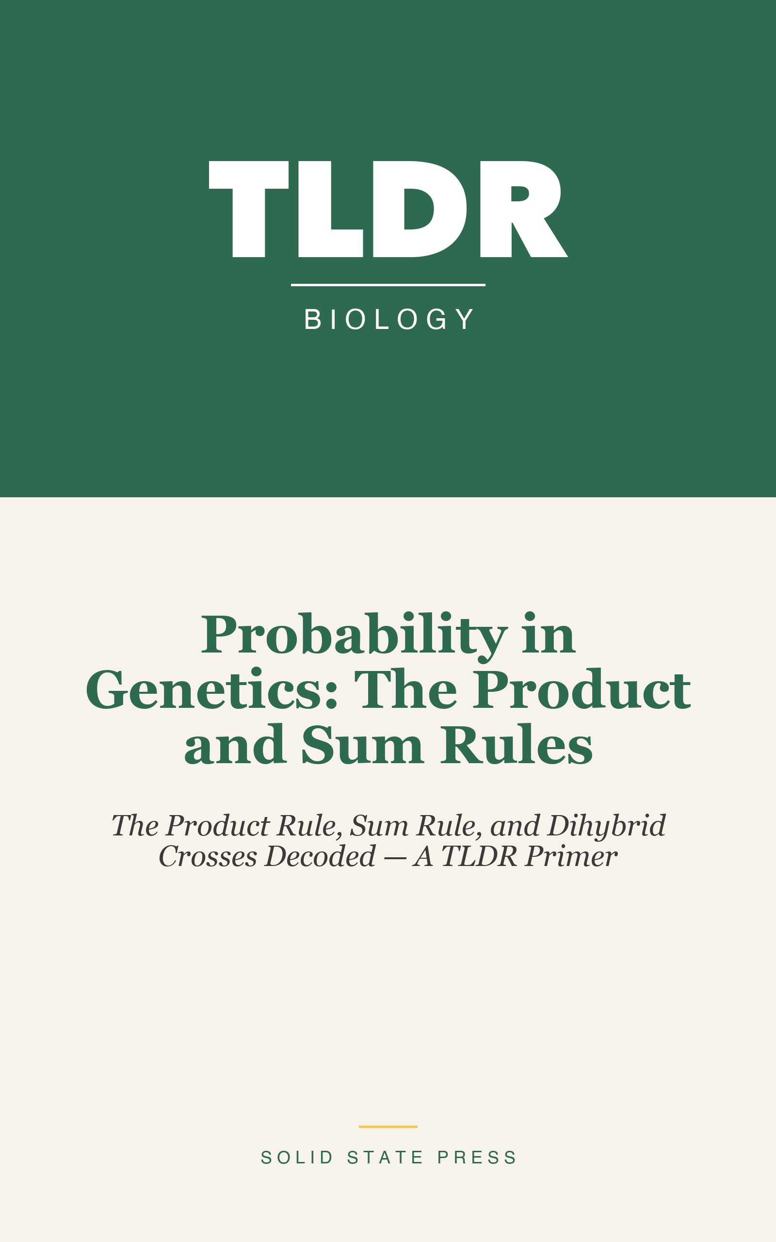 Probability in Genetics: The Product and Sum Rules cover