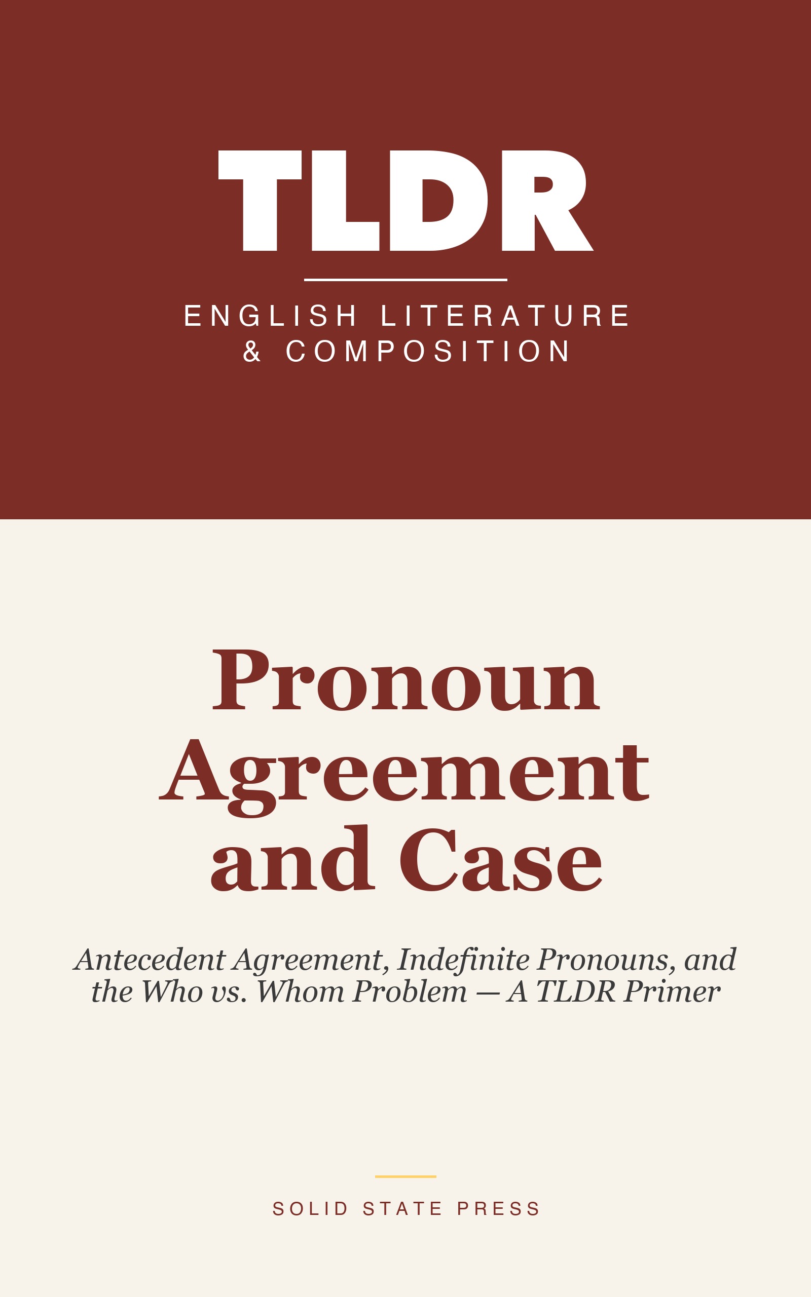 Pronoun Agreement and Case cover
