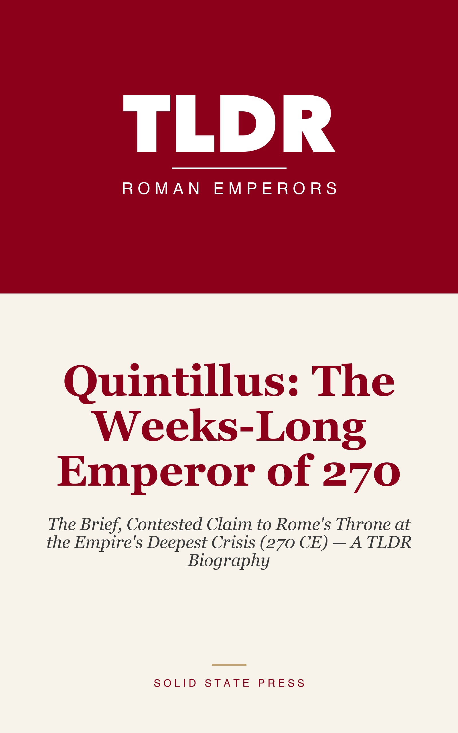 Quintillus: The Weeks-Long Emperor of 270 cover