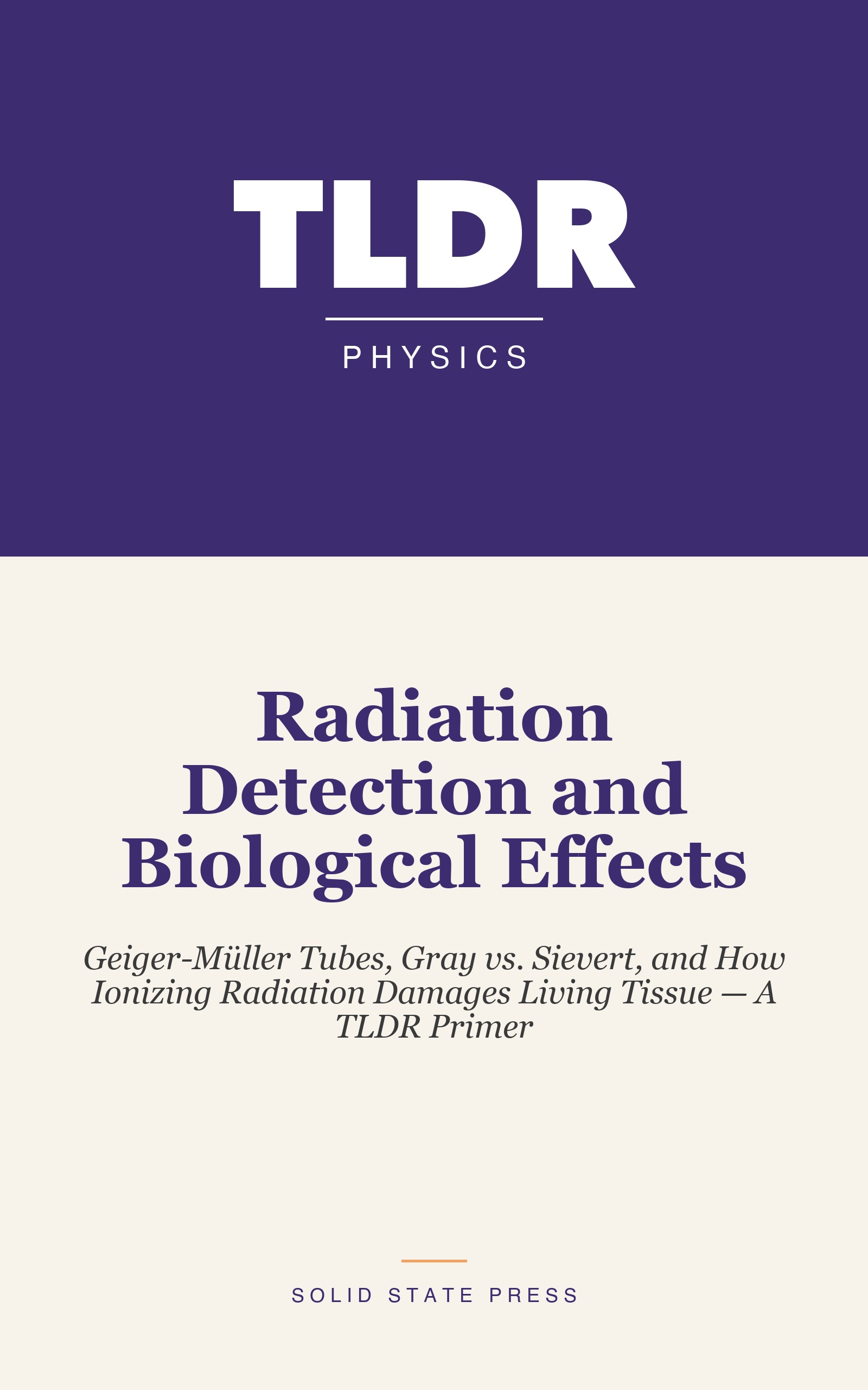 Radiation Detection and Biological Effects cover