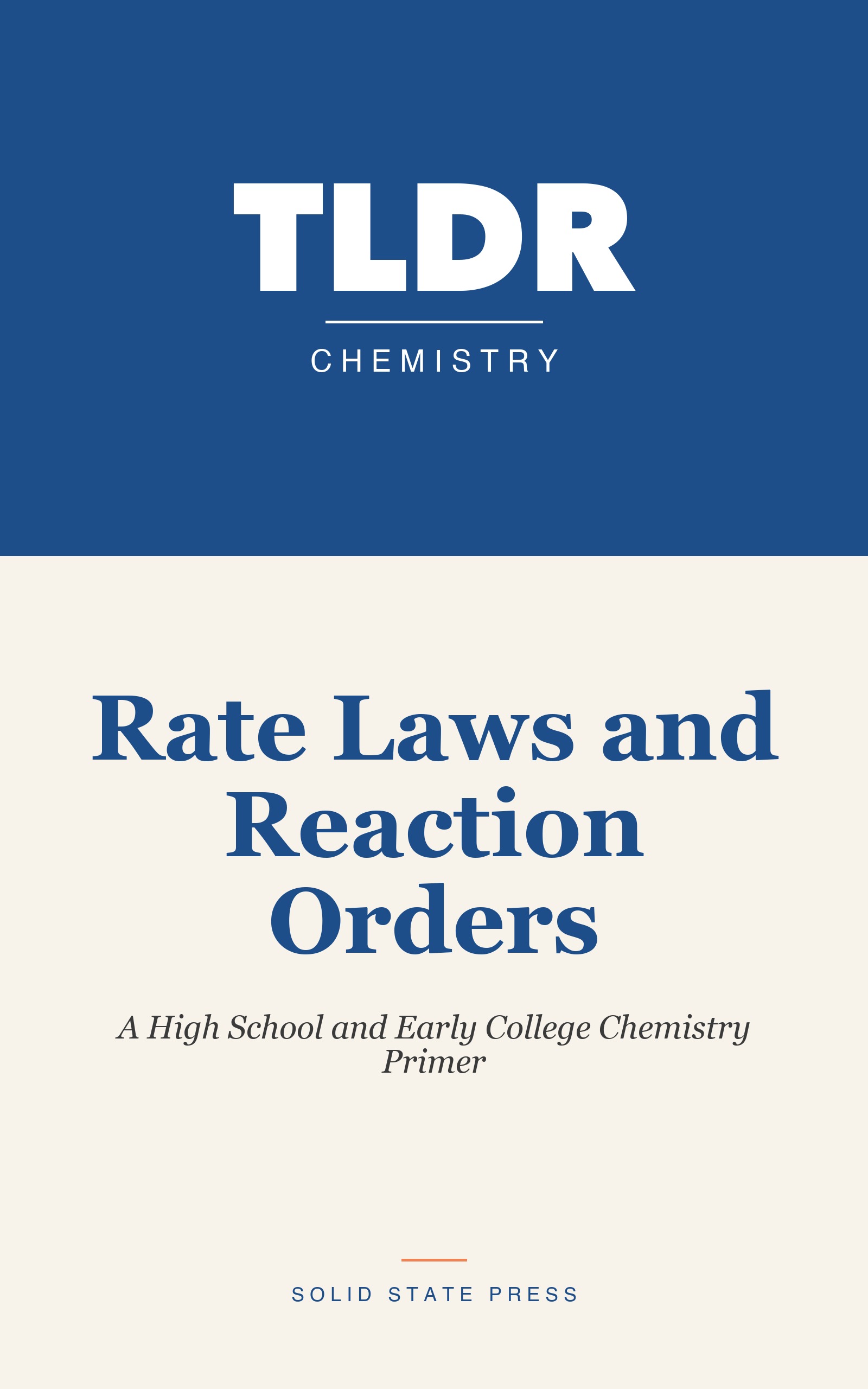 Rate Laws and Reaction Orders cover