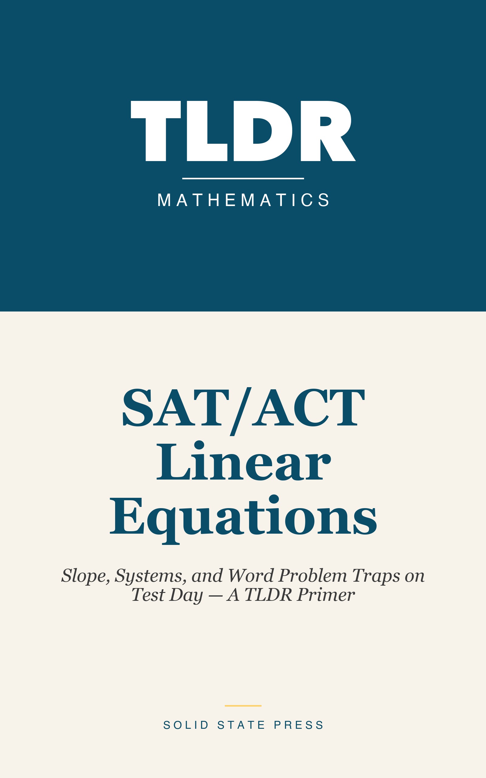 SAT/ACT Linear Equations cover