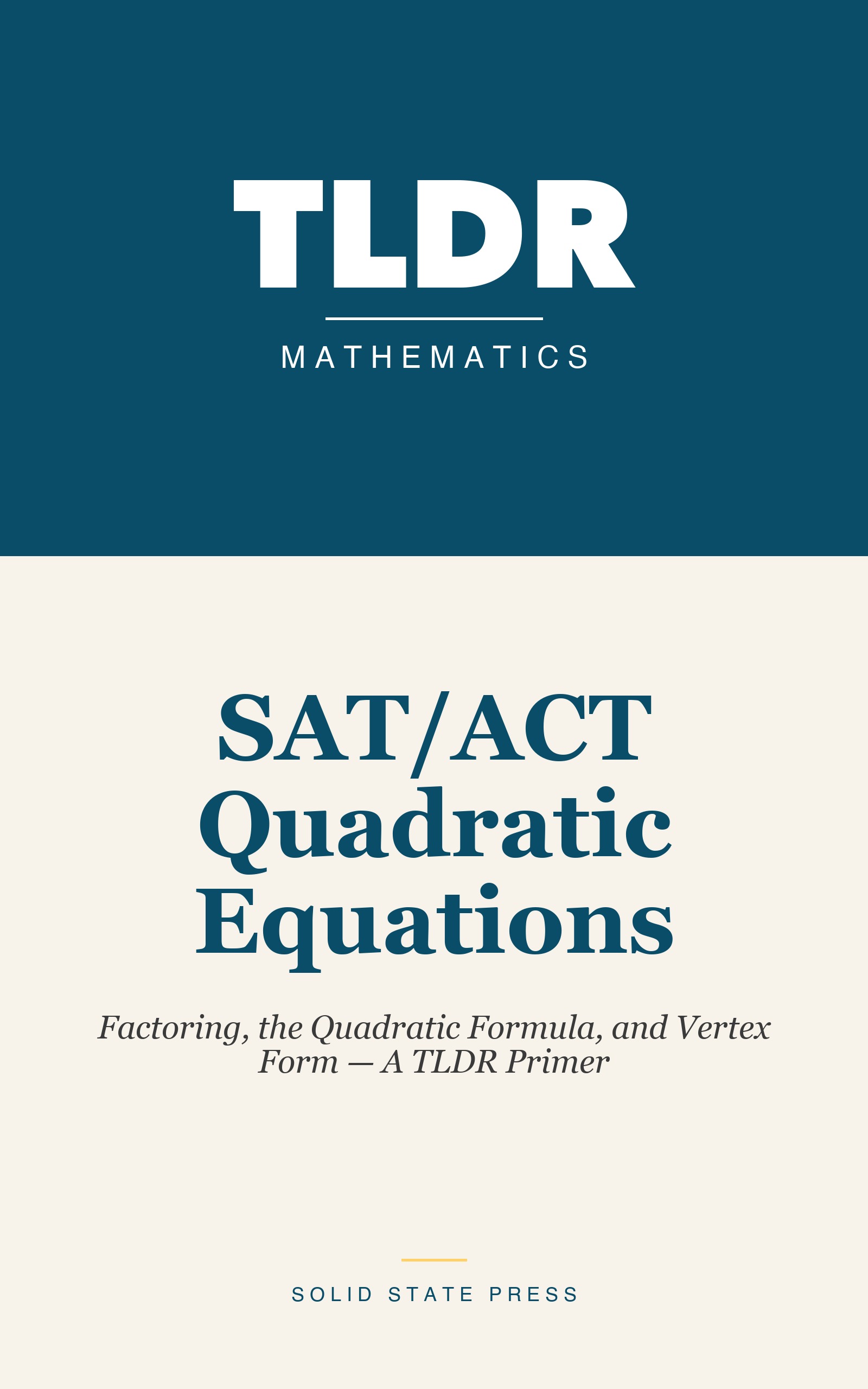 SAT/ACT Quadratic Equations cover