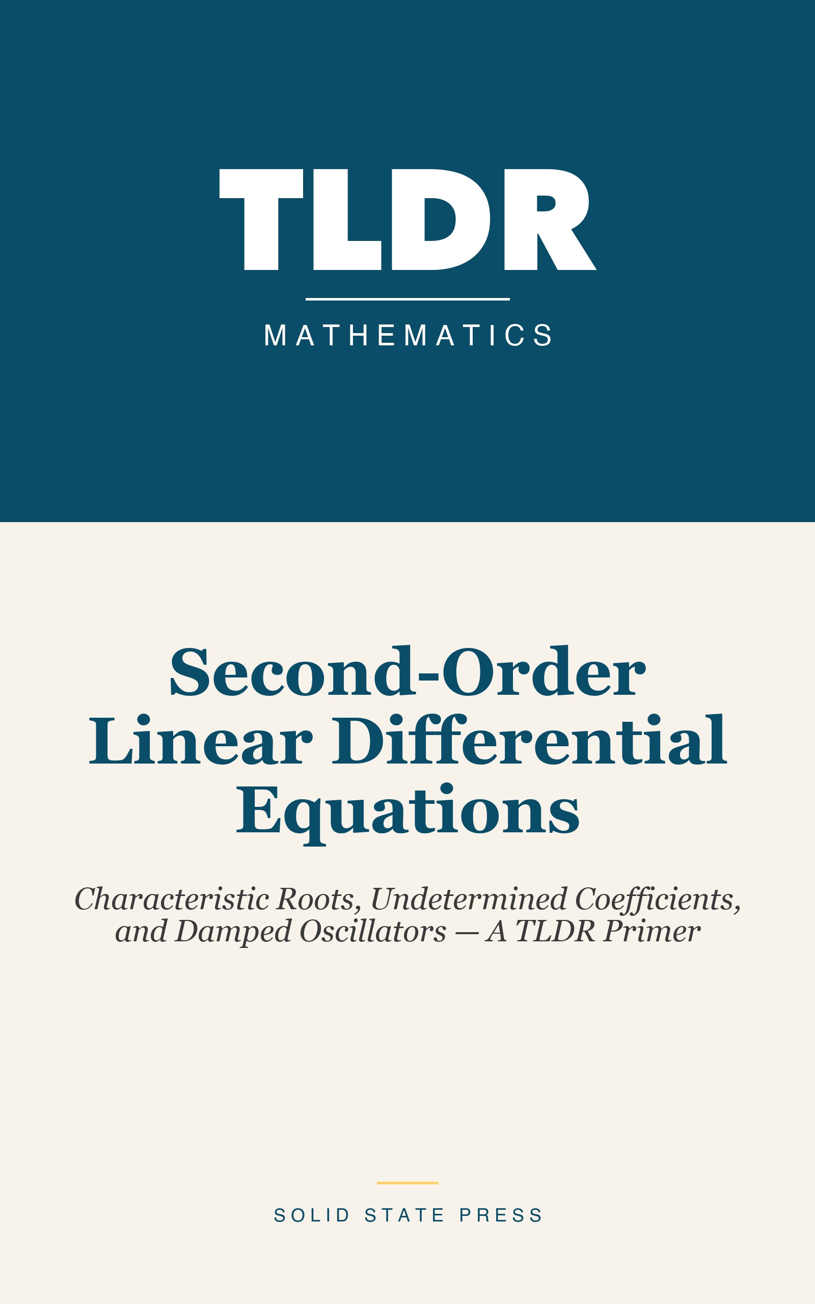 Second-Order Linear Differential Equations cover