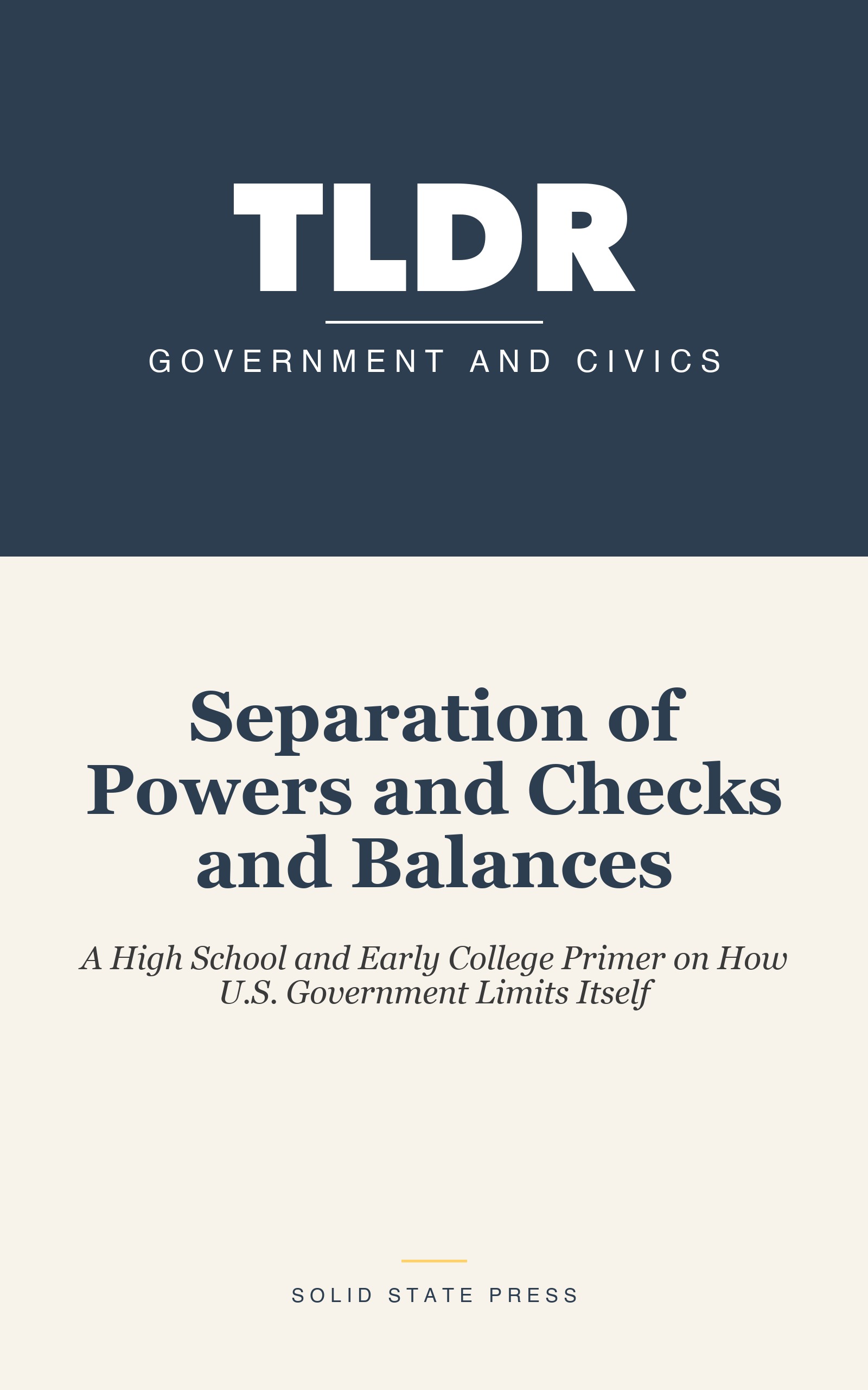 Separation of Powers and Checks and Balances cover