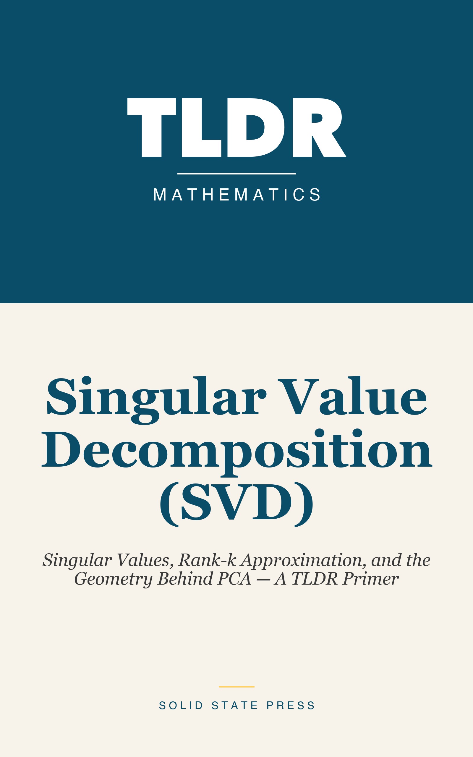 Singular Value Decomposition (SVD) cover