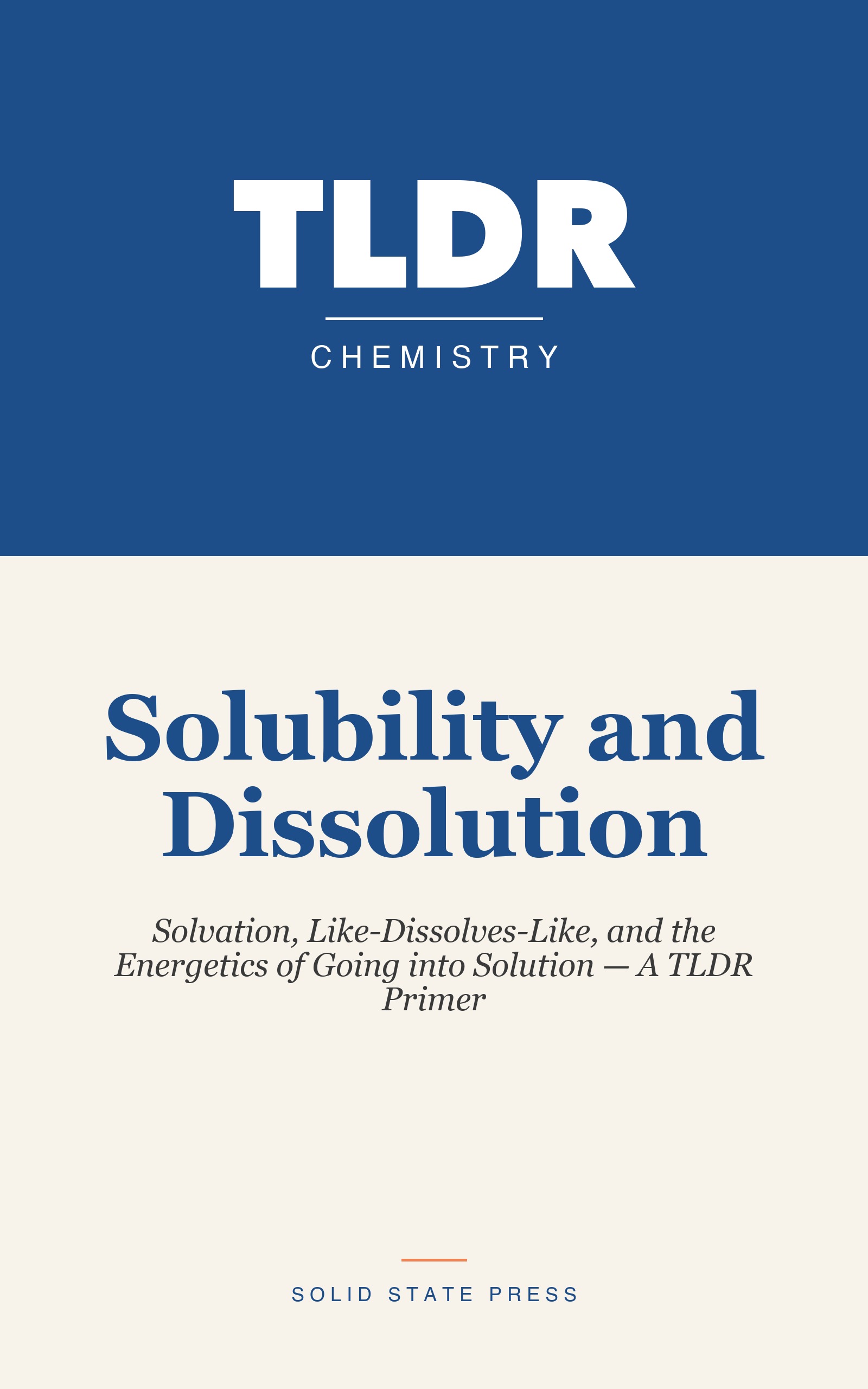 Solubility and Dissolution cover