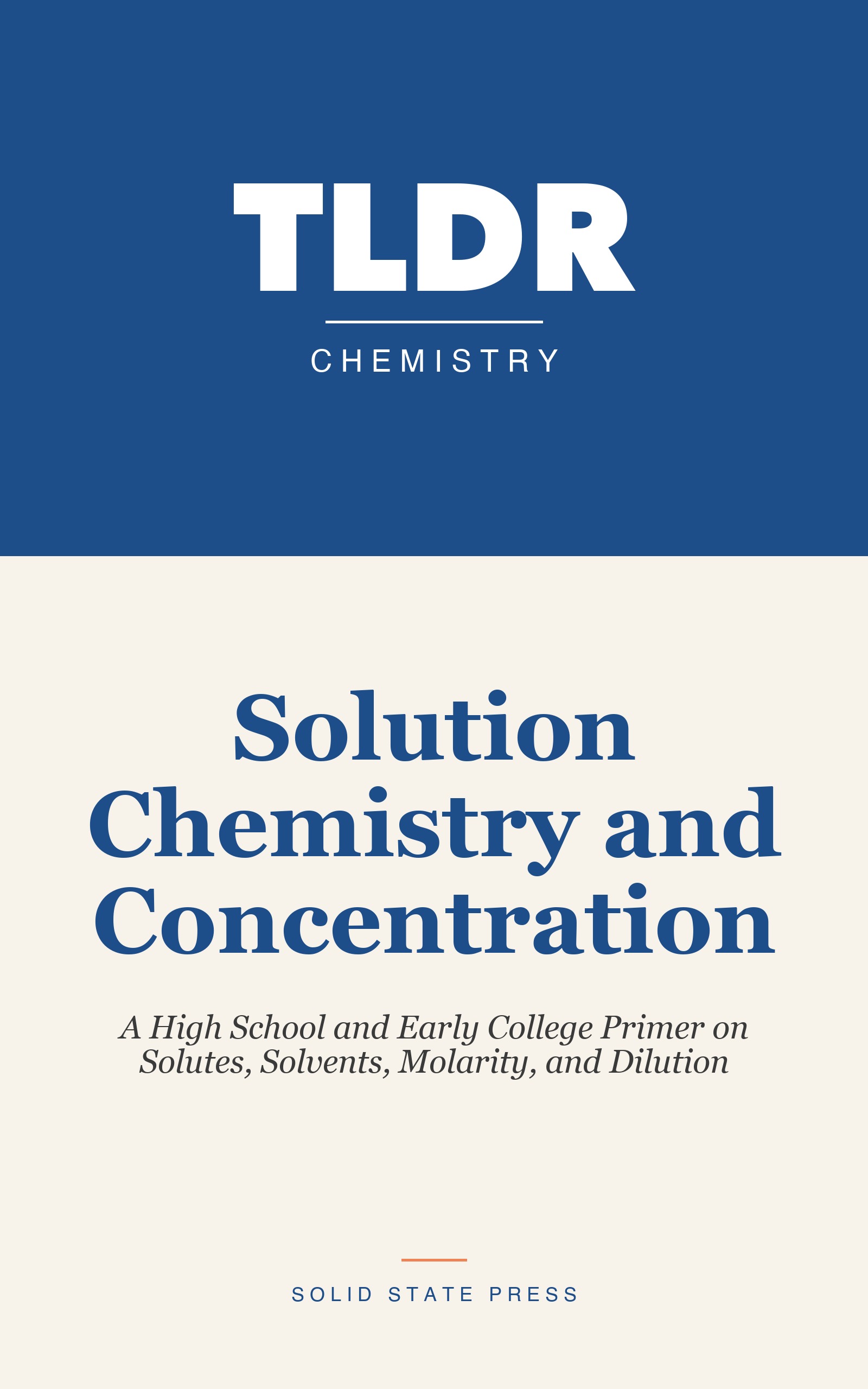 Solution Chemistry and Concentration cover