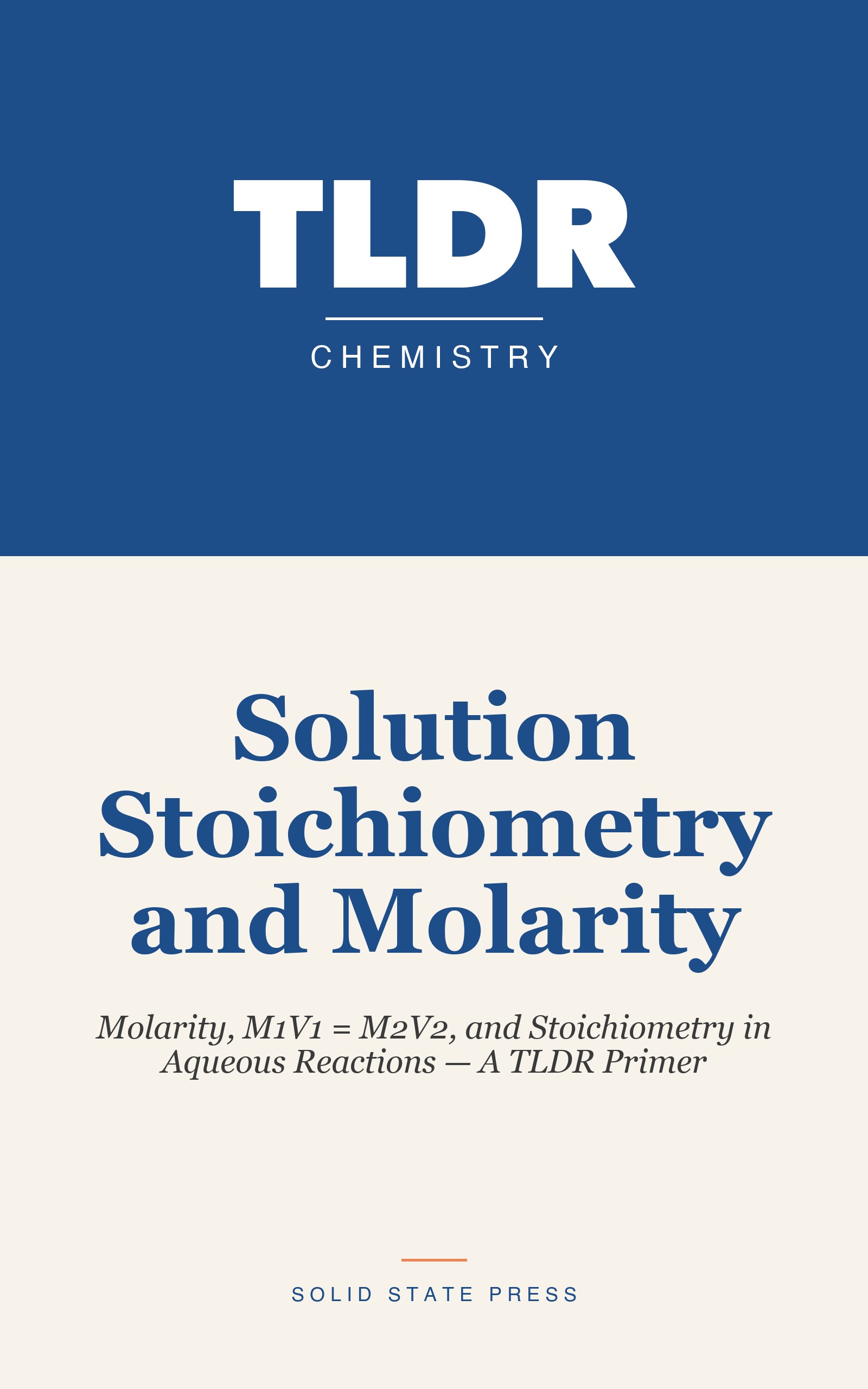 Solution Stoichiometry and Molarity cover