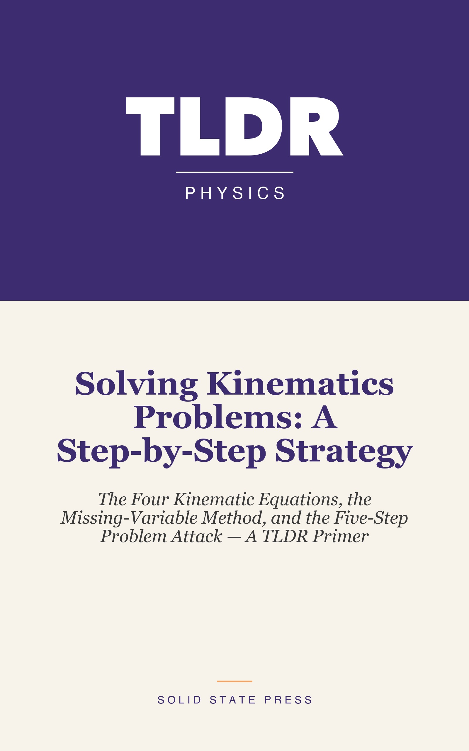 Solving Kinematics Problems: A Step-by-Step Strategy cover