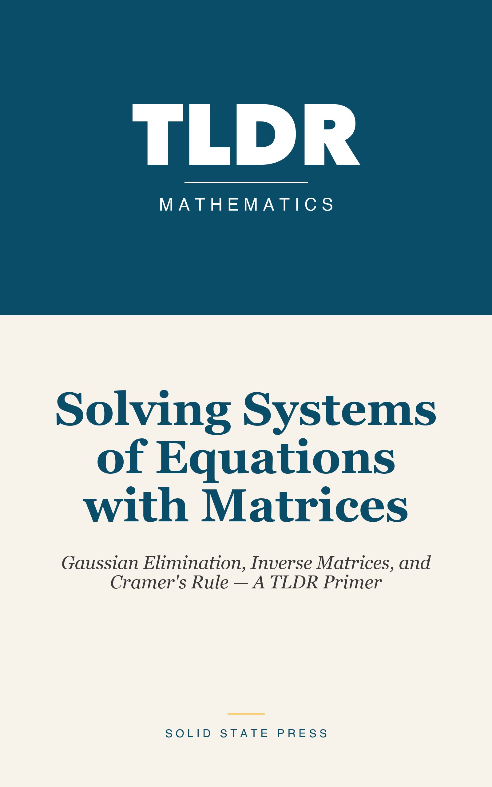 Solving Systems of Equations with Matrices cover