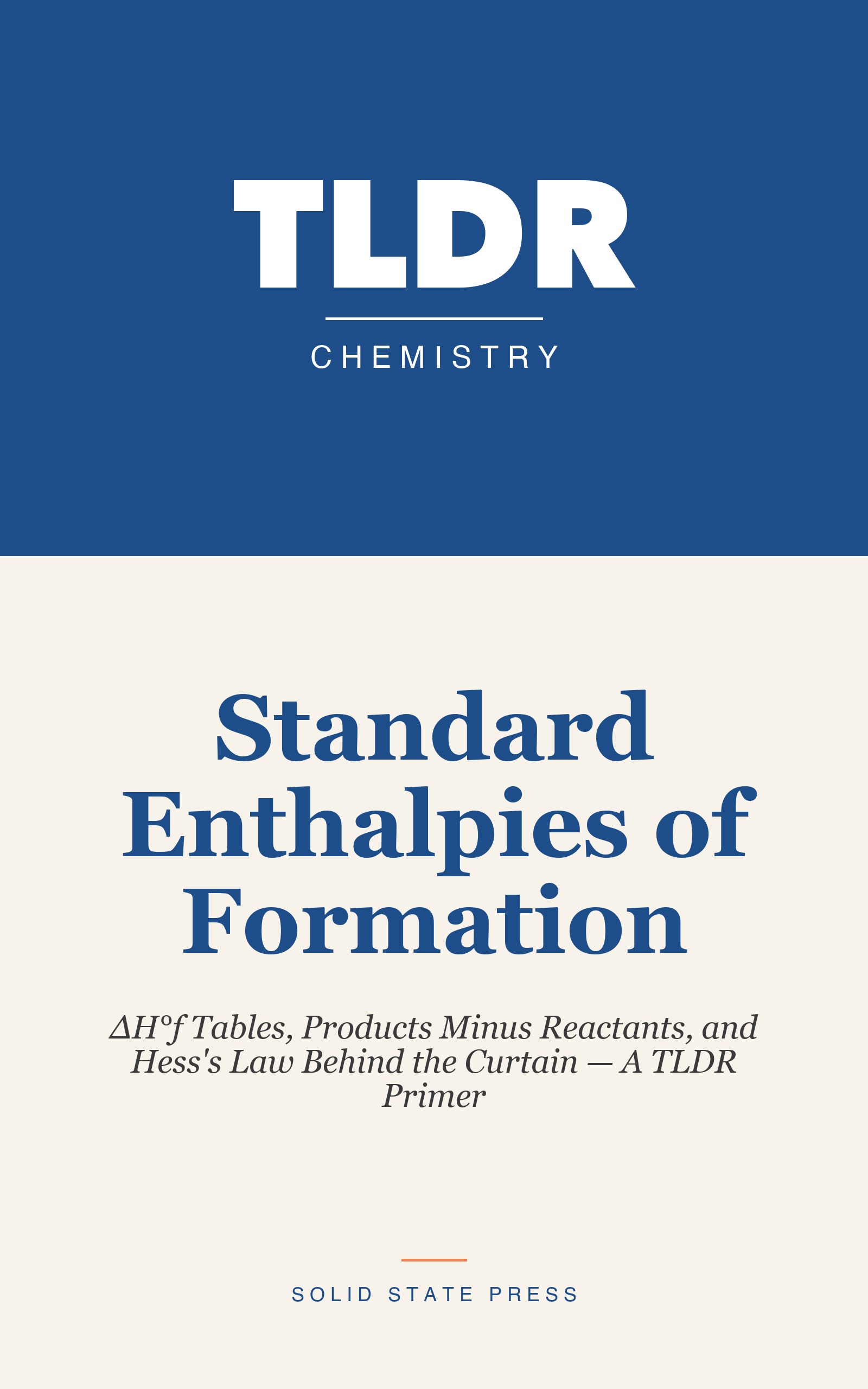 Standard Enthalpies of Formation cover