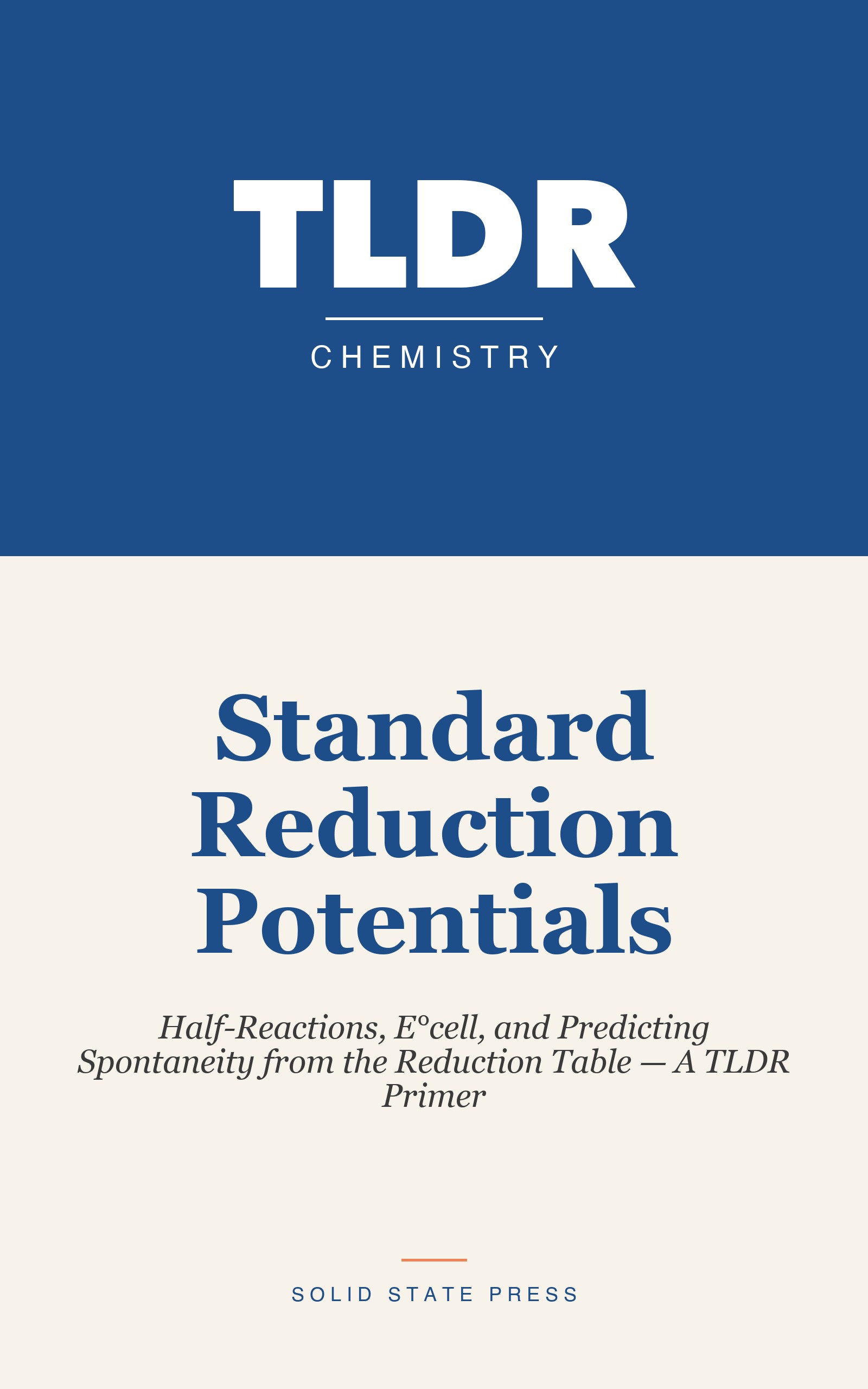 Standard Reduction Potentials cover