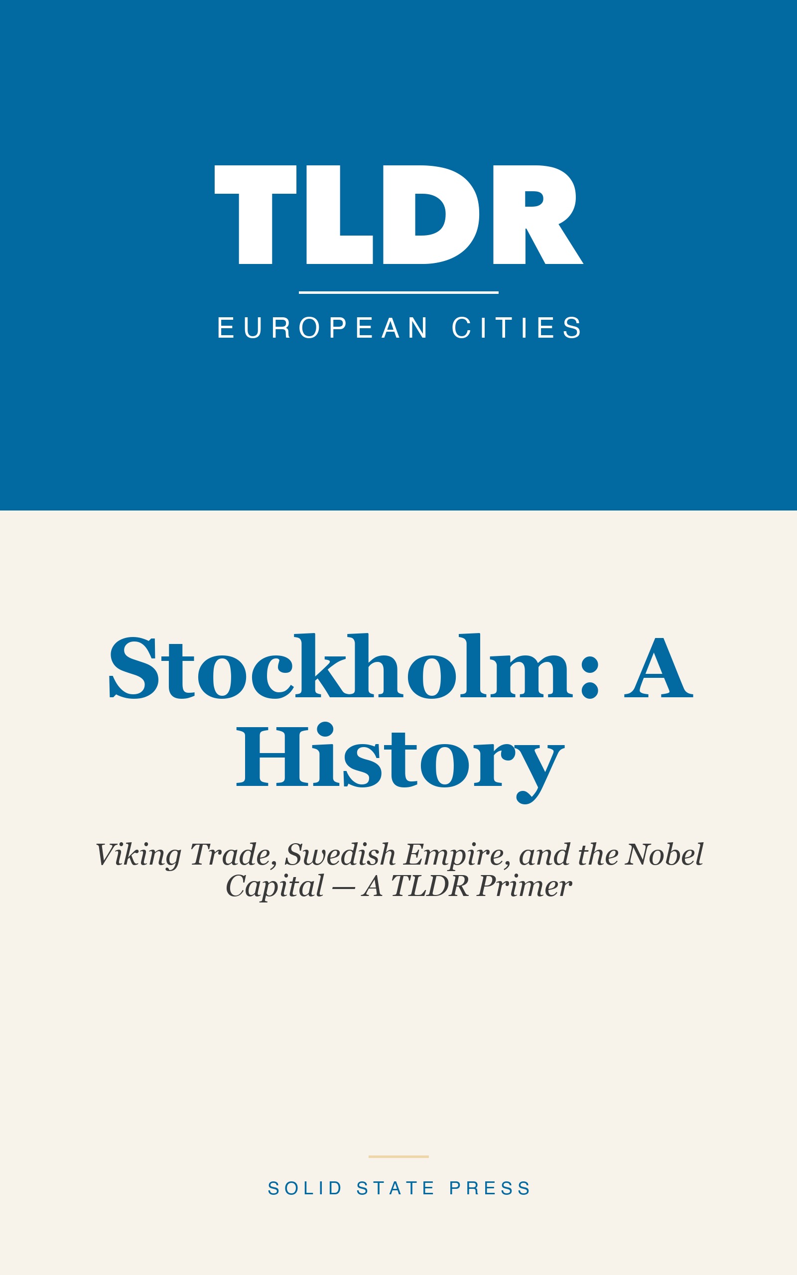 Stockholm: A History cover
