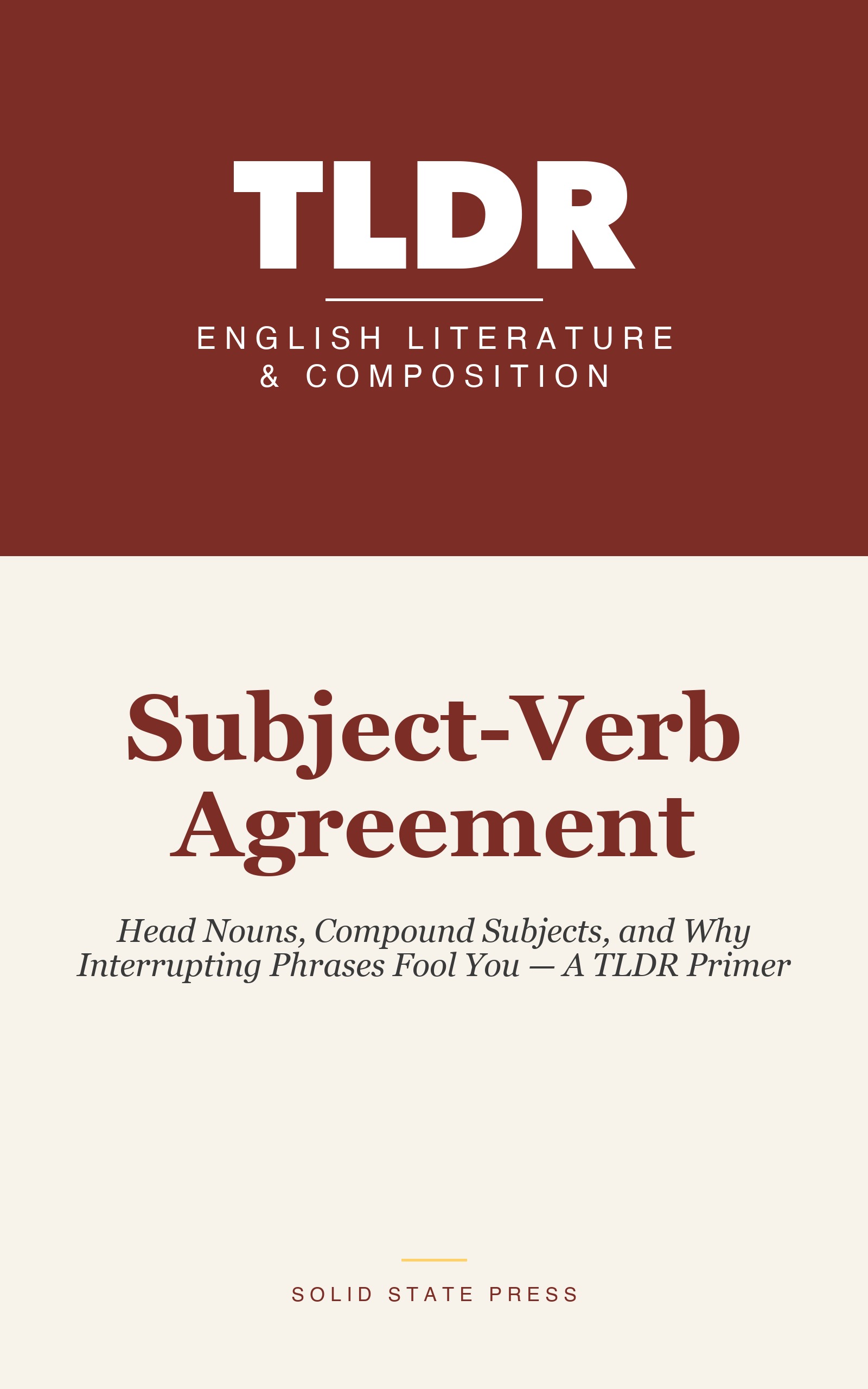 Subject-Verb Agreement cover