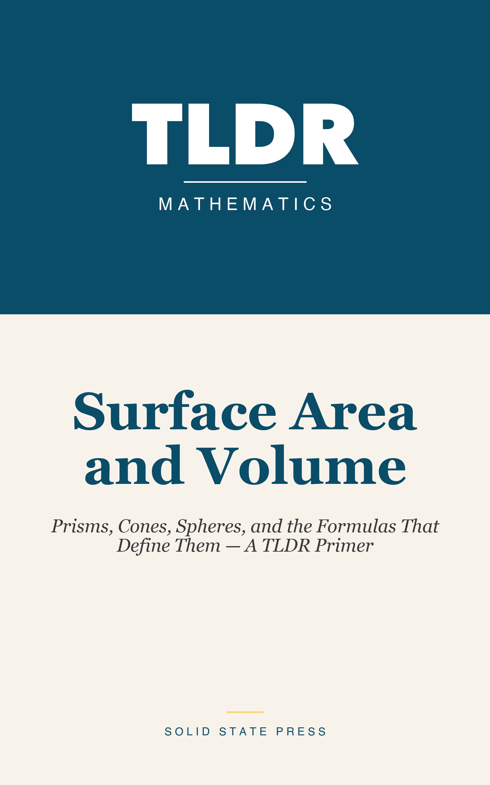 Surface Area and Volume cover