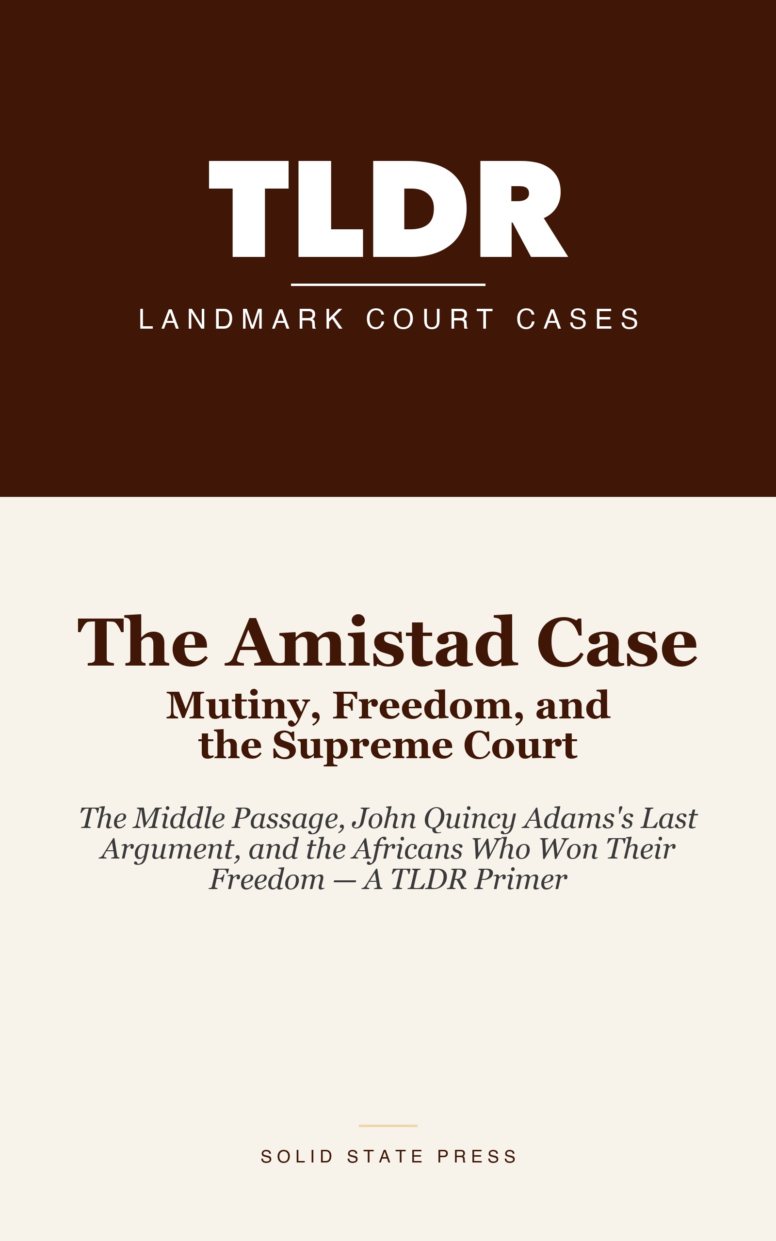 The Amistad Case: Mutiny, Freedom, and the Supreme Court cover