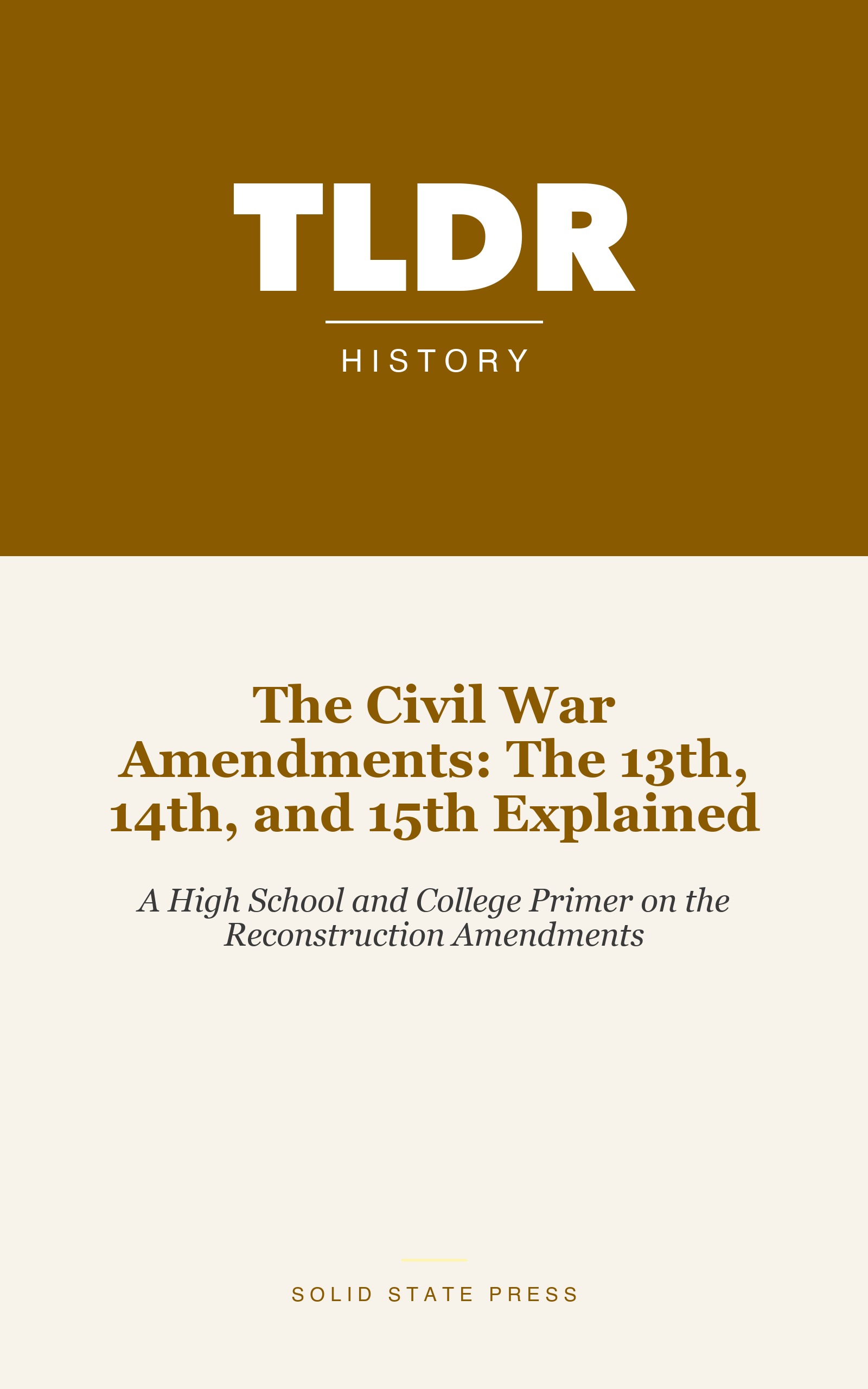 The Civil War Amendments: The 13th, 14th, and 15th Explained cover
