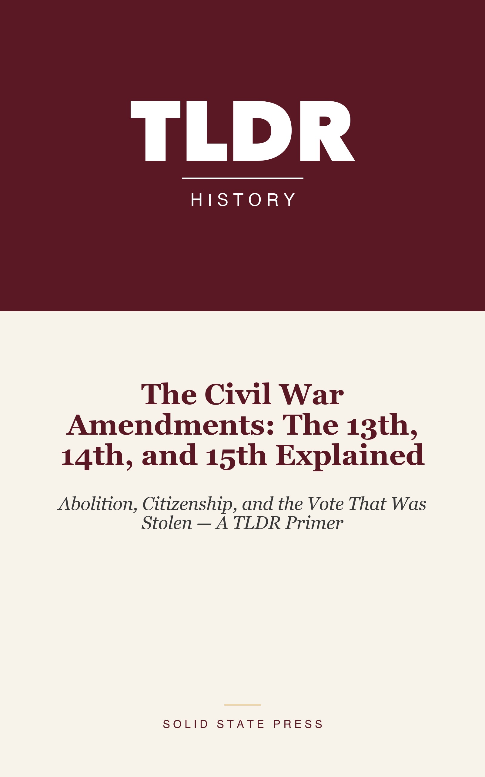 The Civil War Amendments: The 13th, 14th, and 15th Explained cover