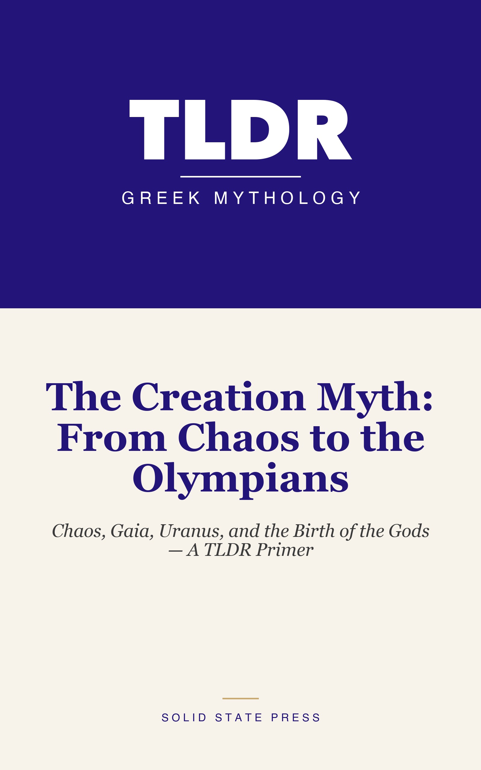 The Creation Myth: From Chaos to the Olympians cover