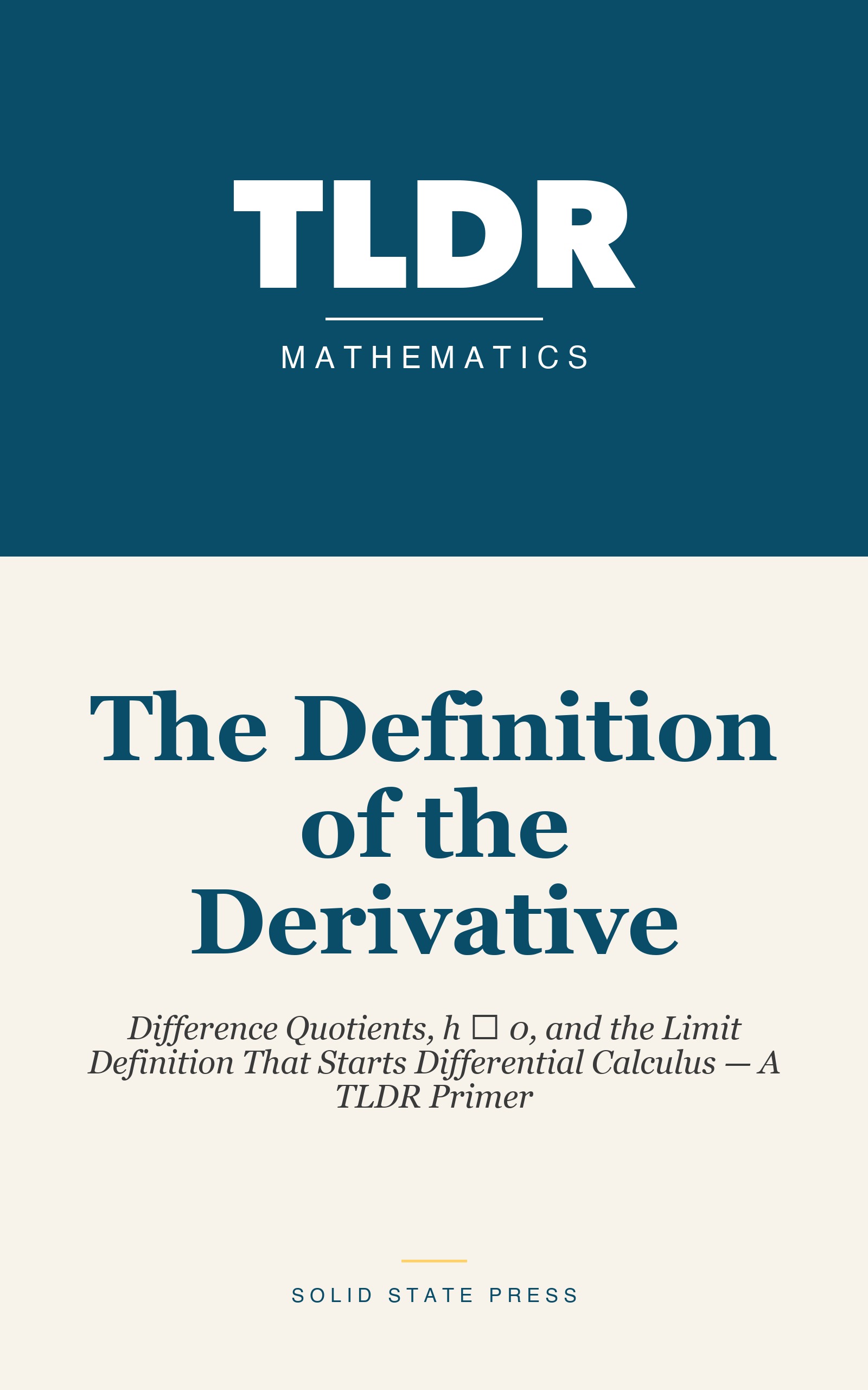 The Definition of the Derivative cover