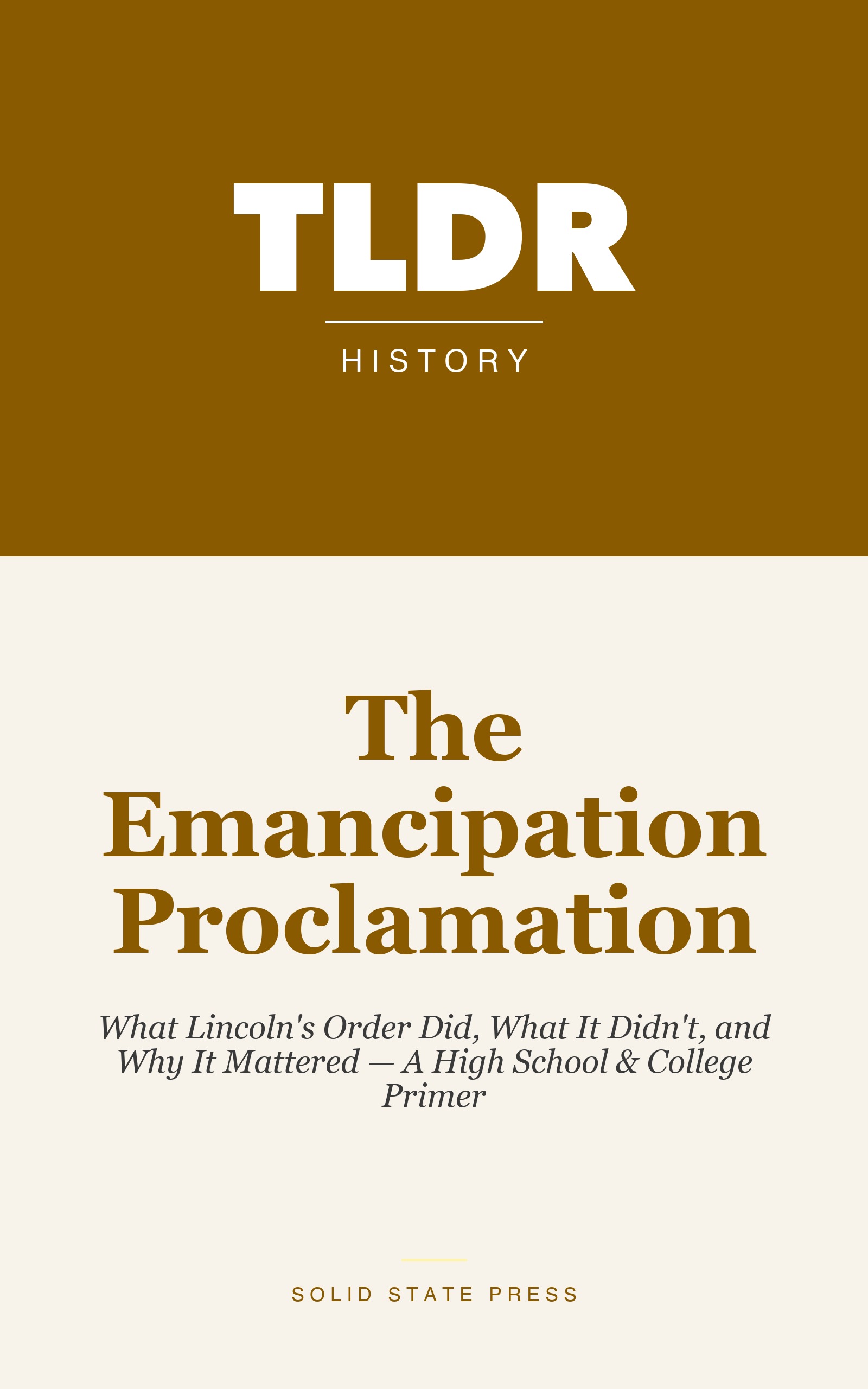 The Emancipation Proclamation cover