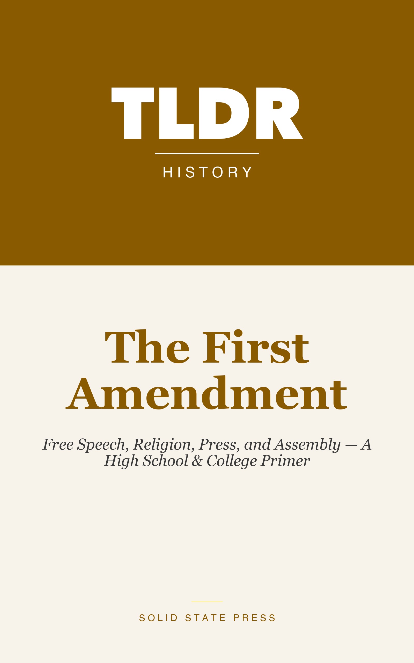 The First Amendment cover