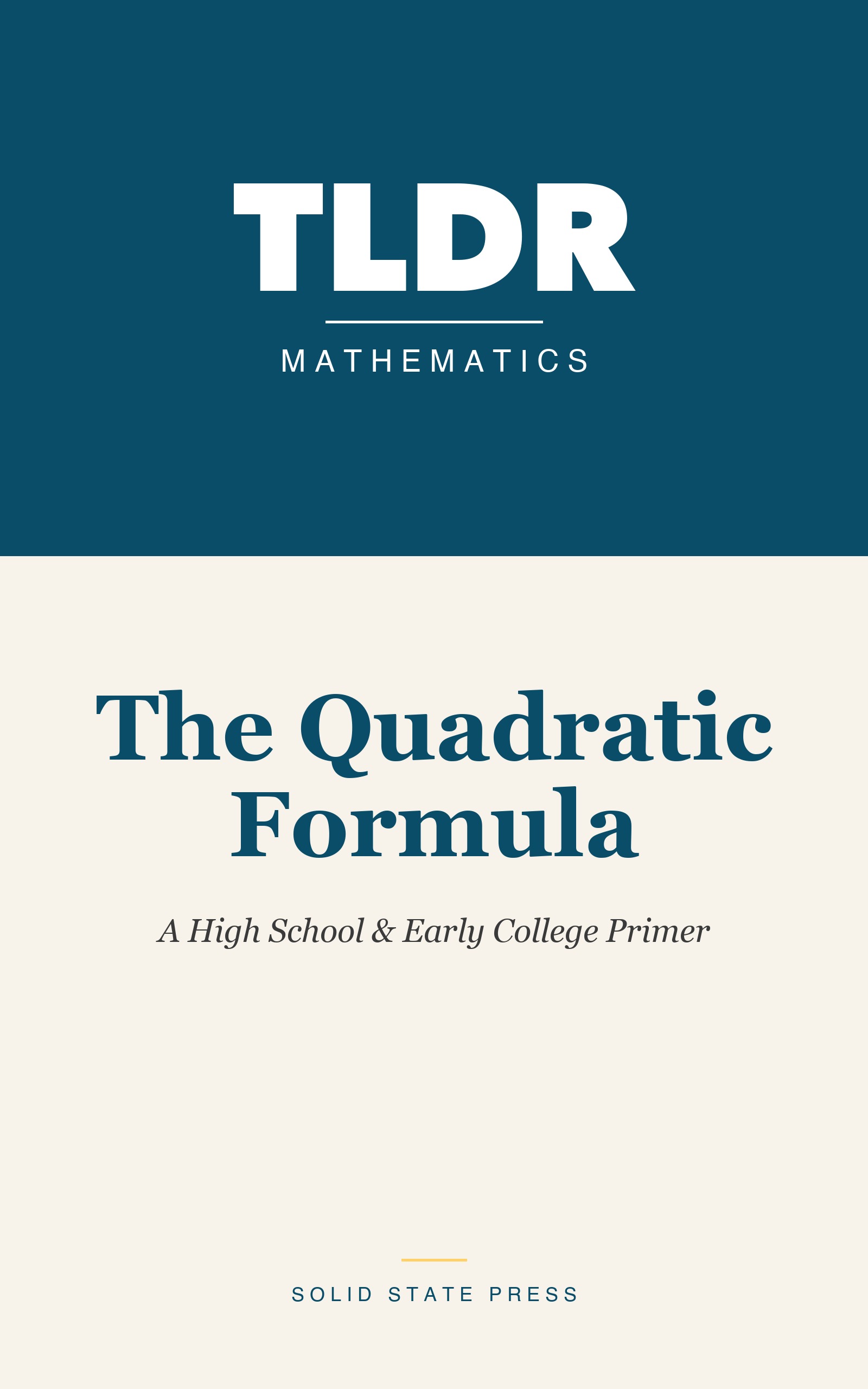 The Quadratic Formula cover