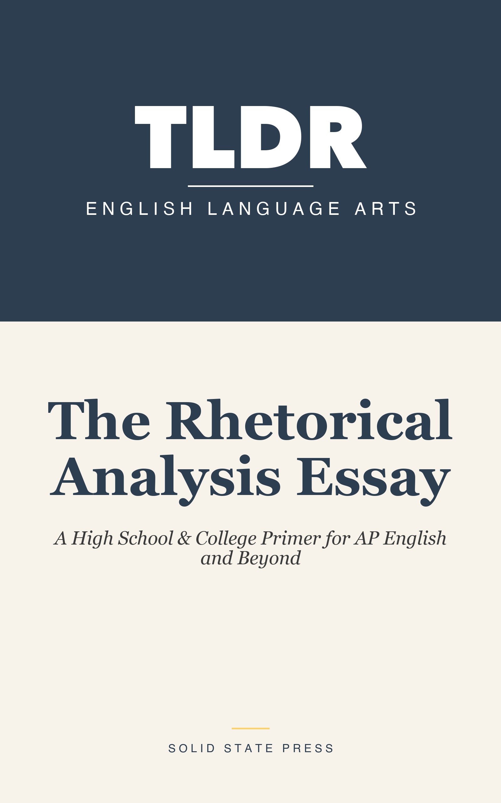The Rhetorical Analysis Essay cover
