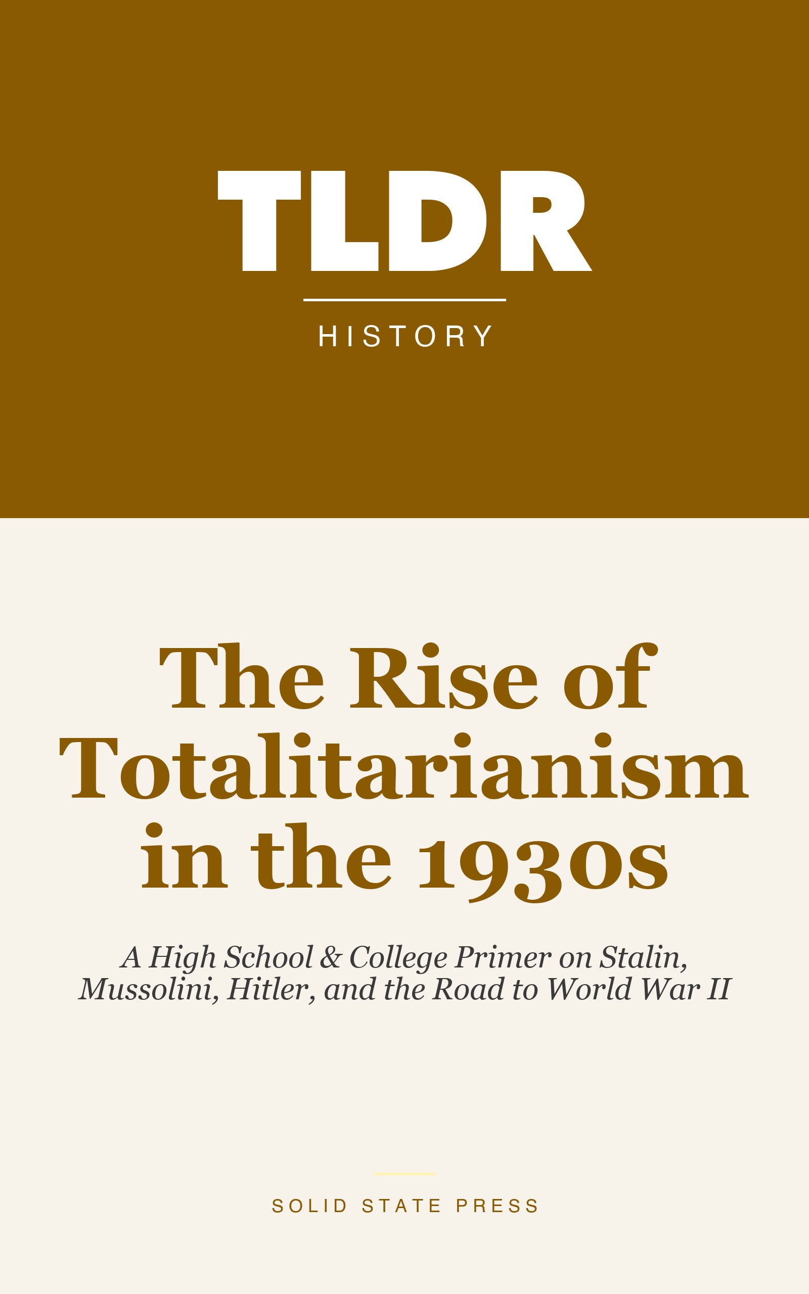 The Rise of Totalitarianism in the 1930s cover