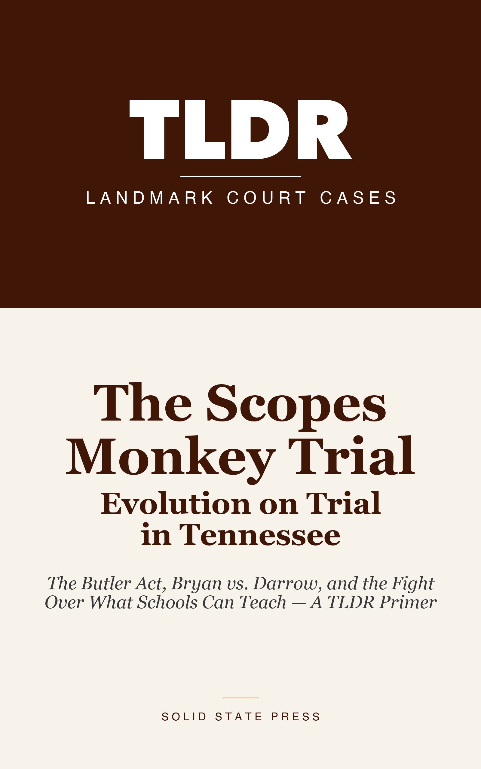 The Scopes Monkey Trial: Evolution on Trial in Tennessee cover