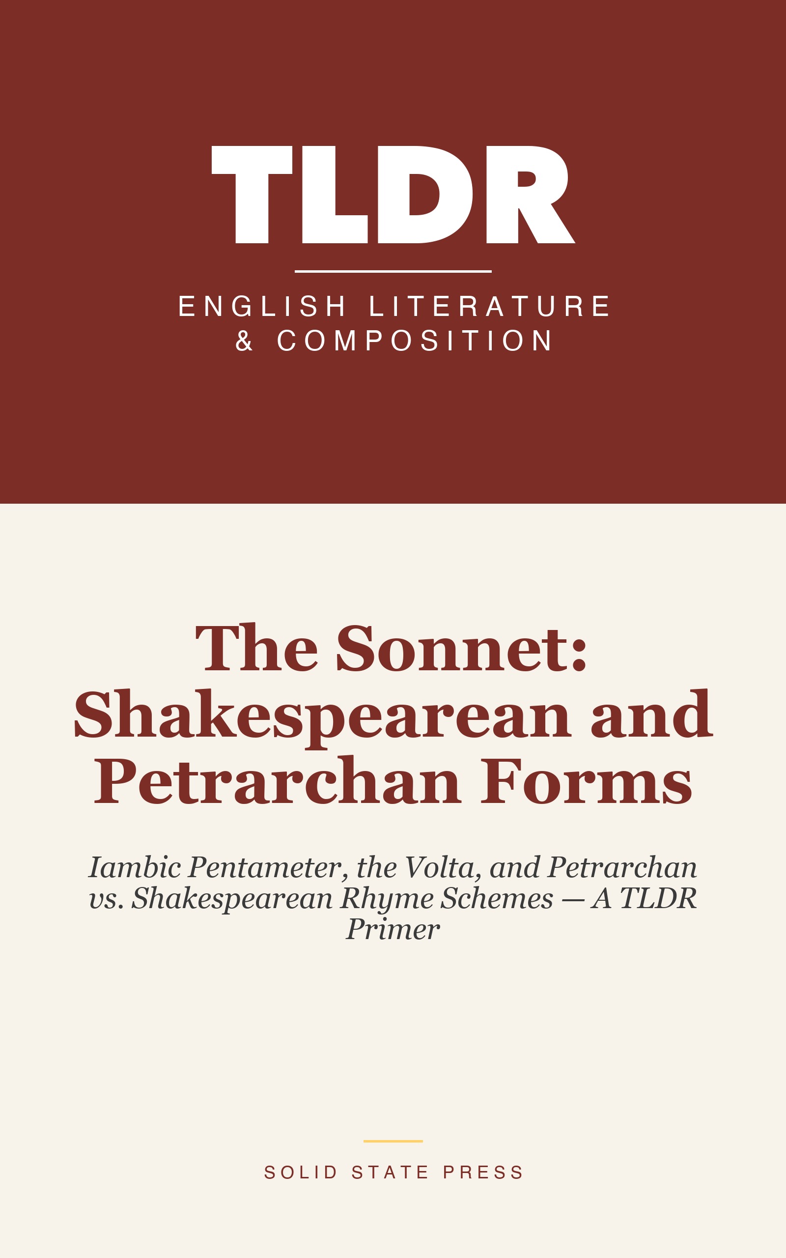 The Sonnet: Shakespearean and Petrarchan Forms cover