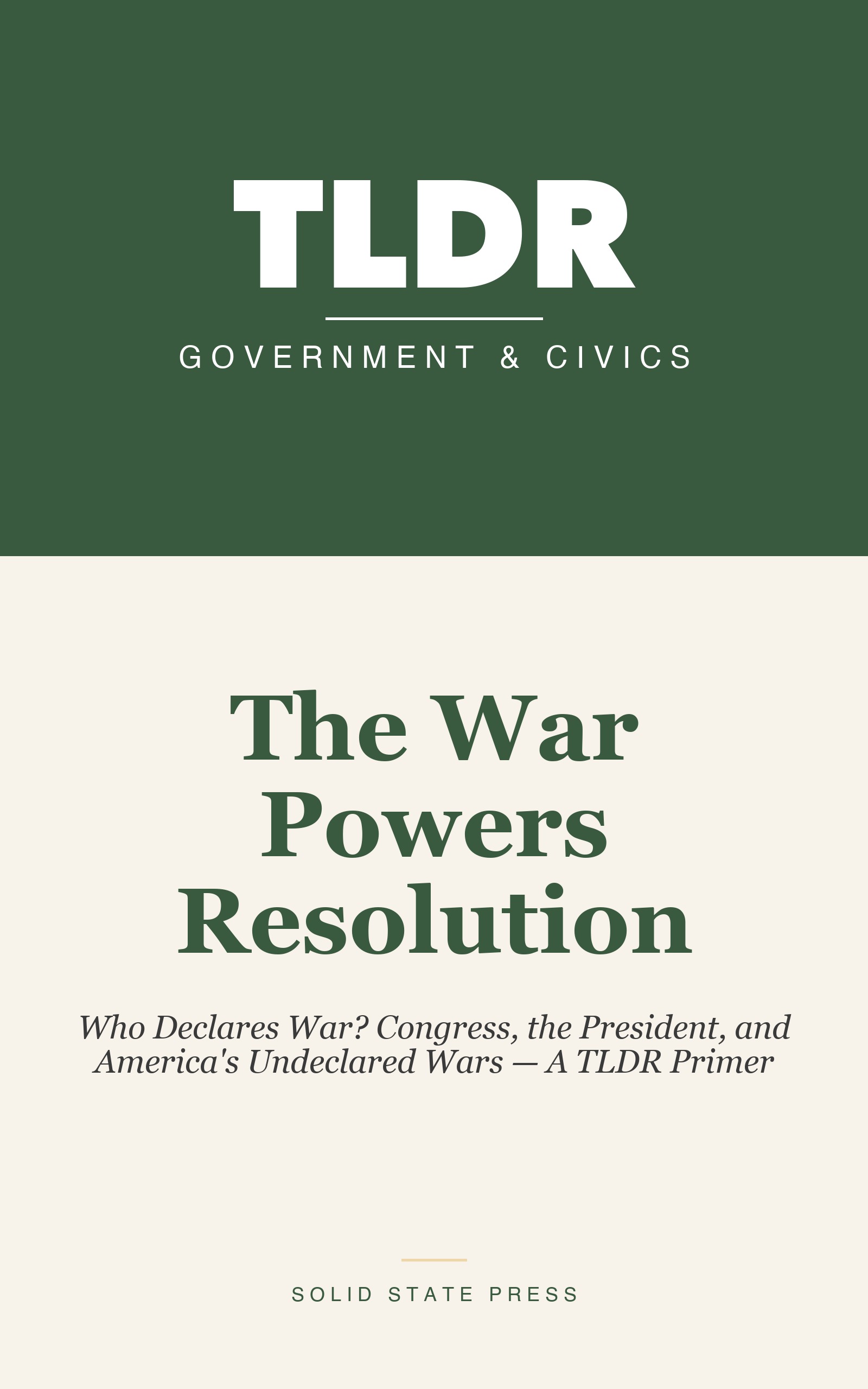The War Powers Resolution cover
