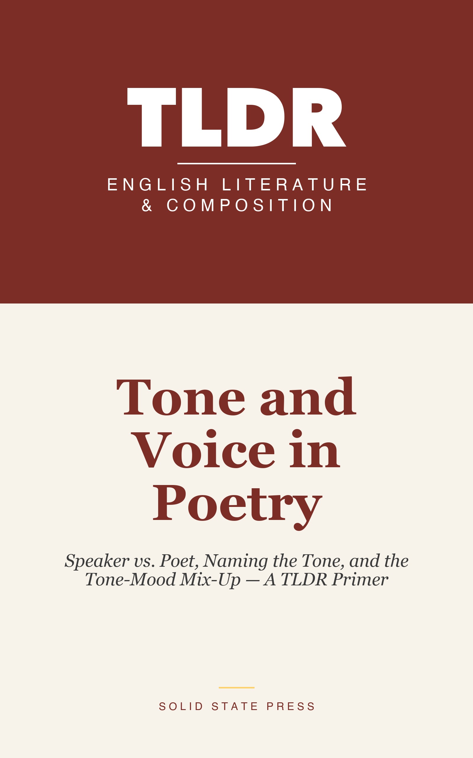 Tone and Voice in Poetry cover