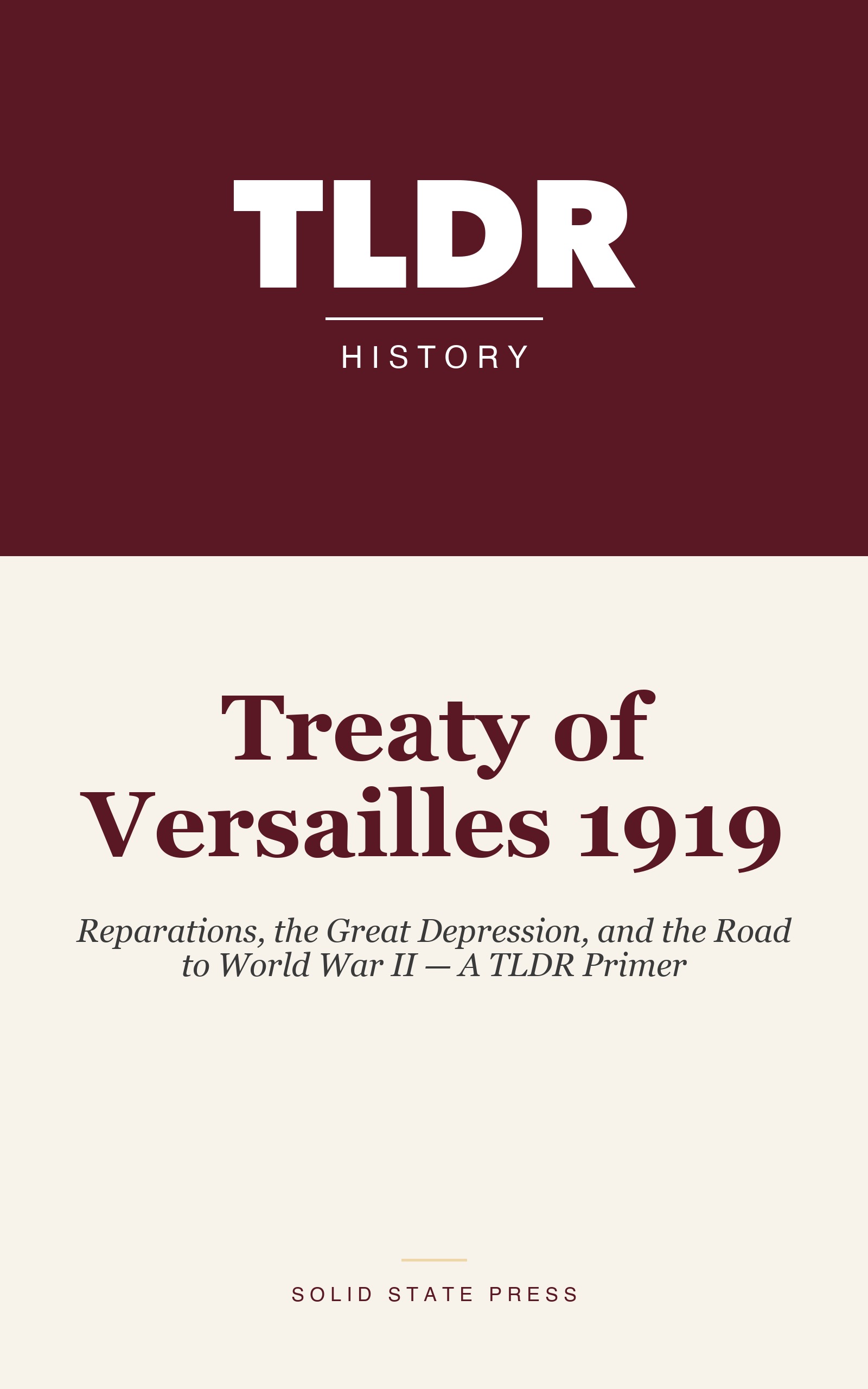 Treaty of Versailles 1919 cover