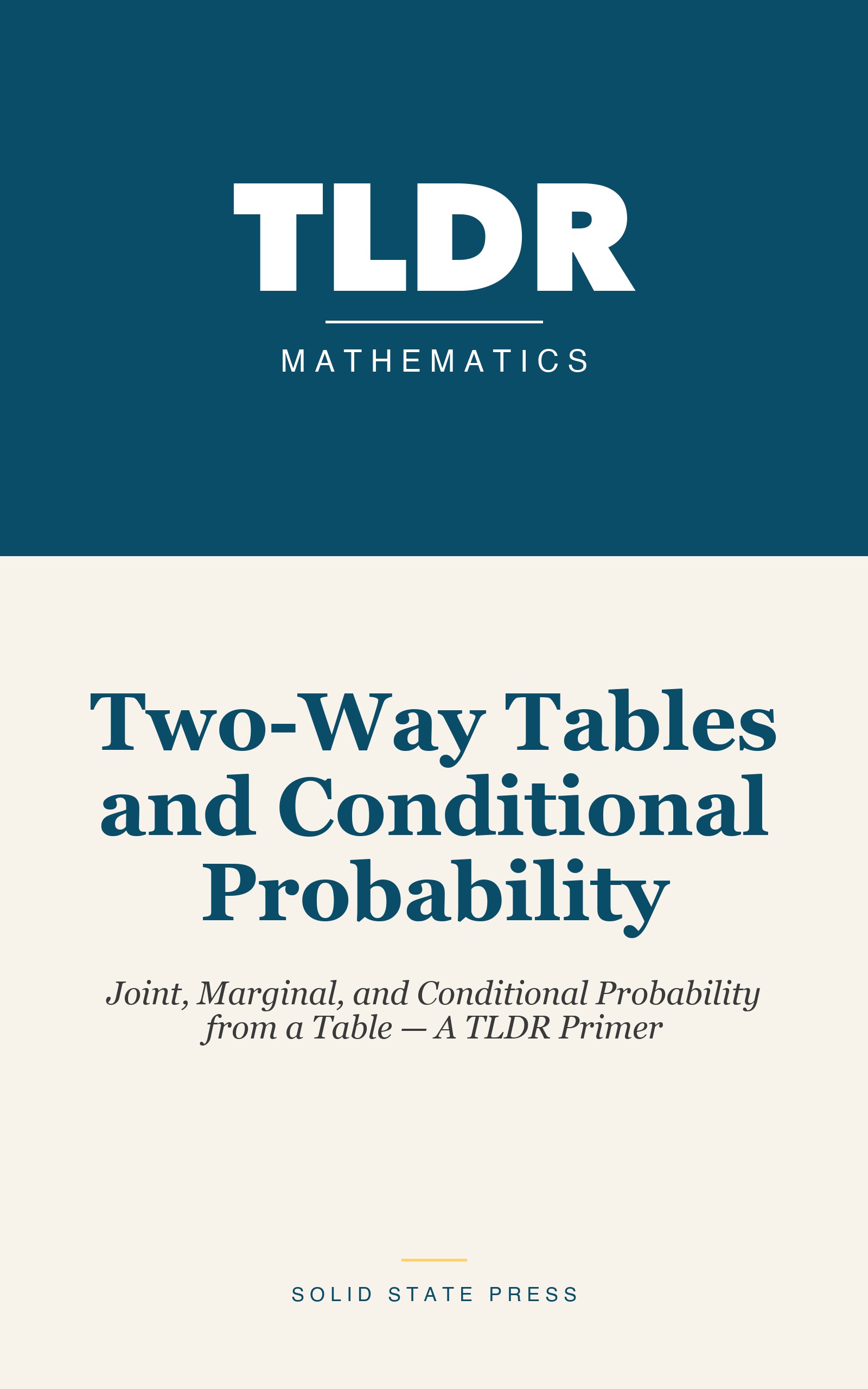 Two-Way Tables and Conditional Probability cover