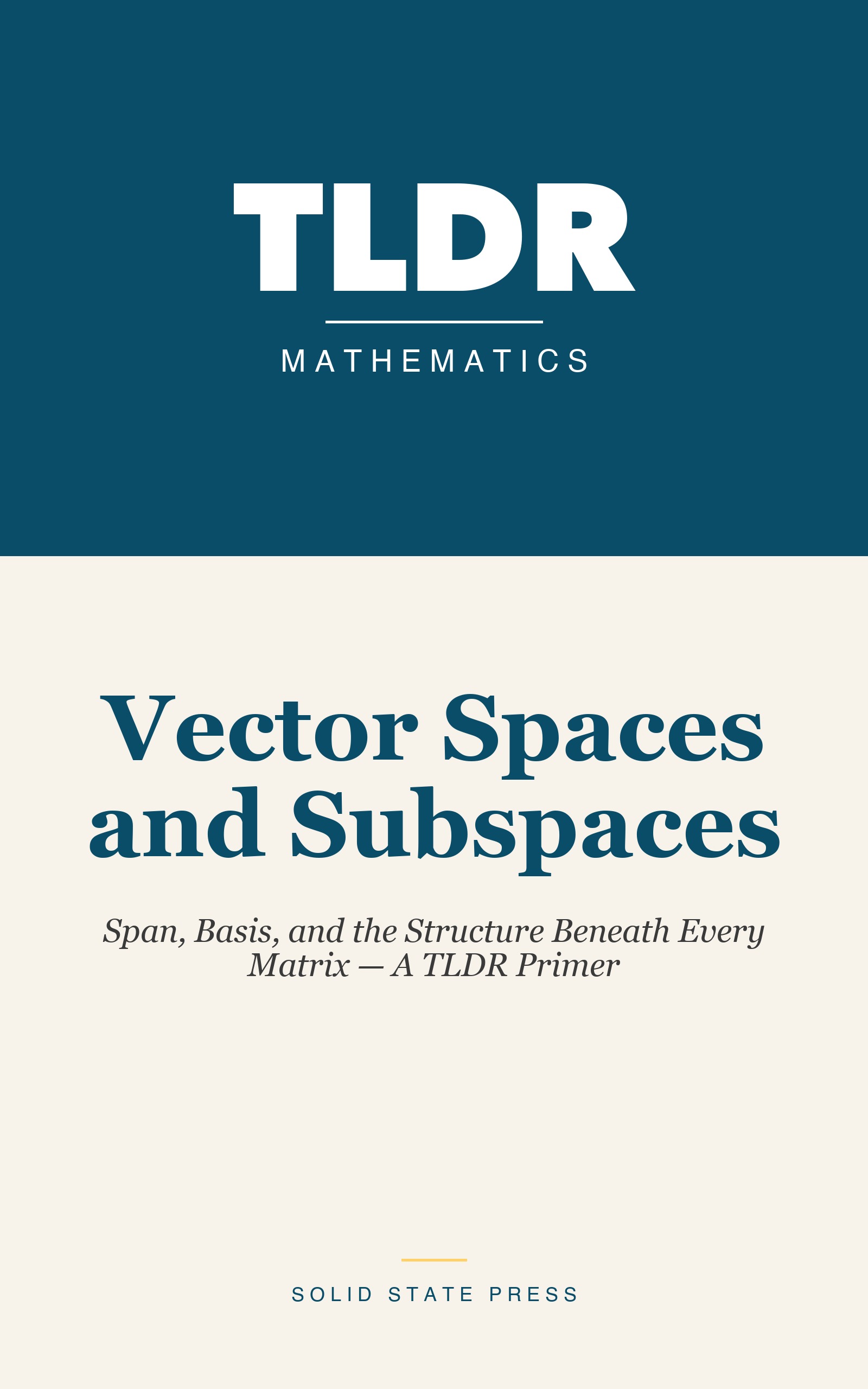 Vector Spaces and Subspaces cover