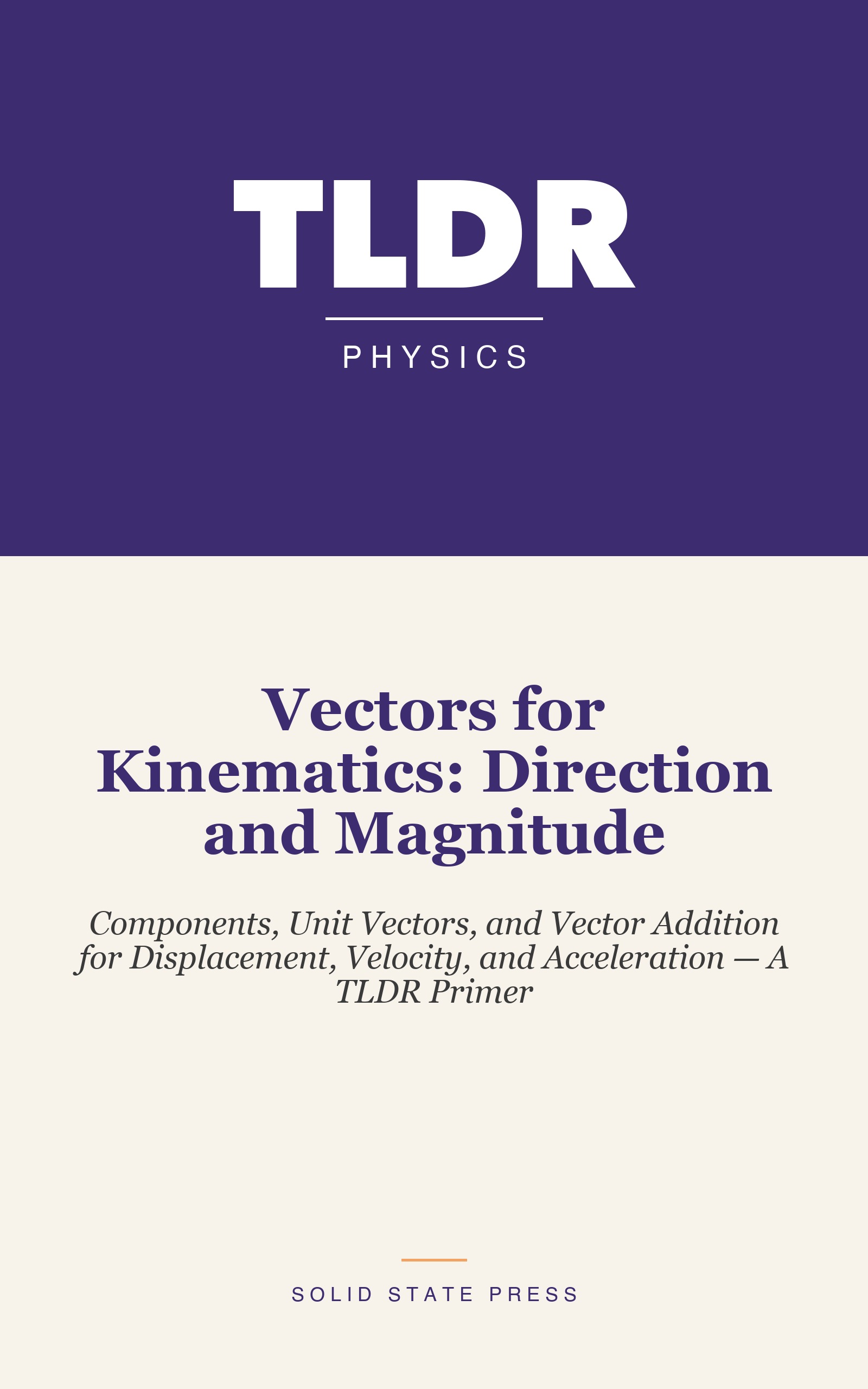 Vectors for Kinematics: Direction and Magnitude cover