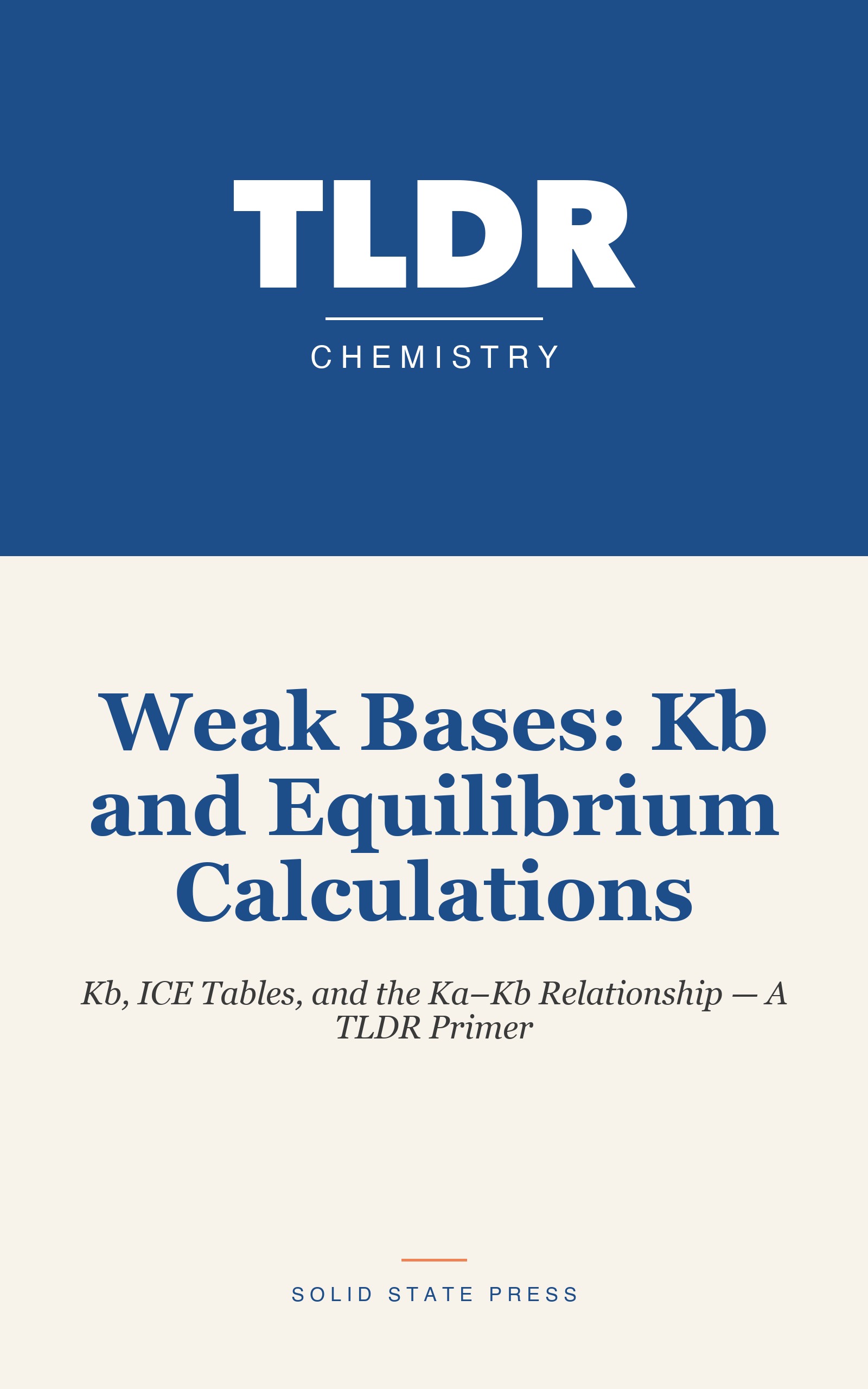 Weak Bases: Kb and Equilibrium Calculations cover