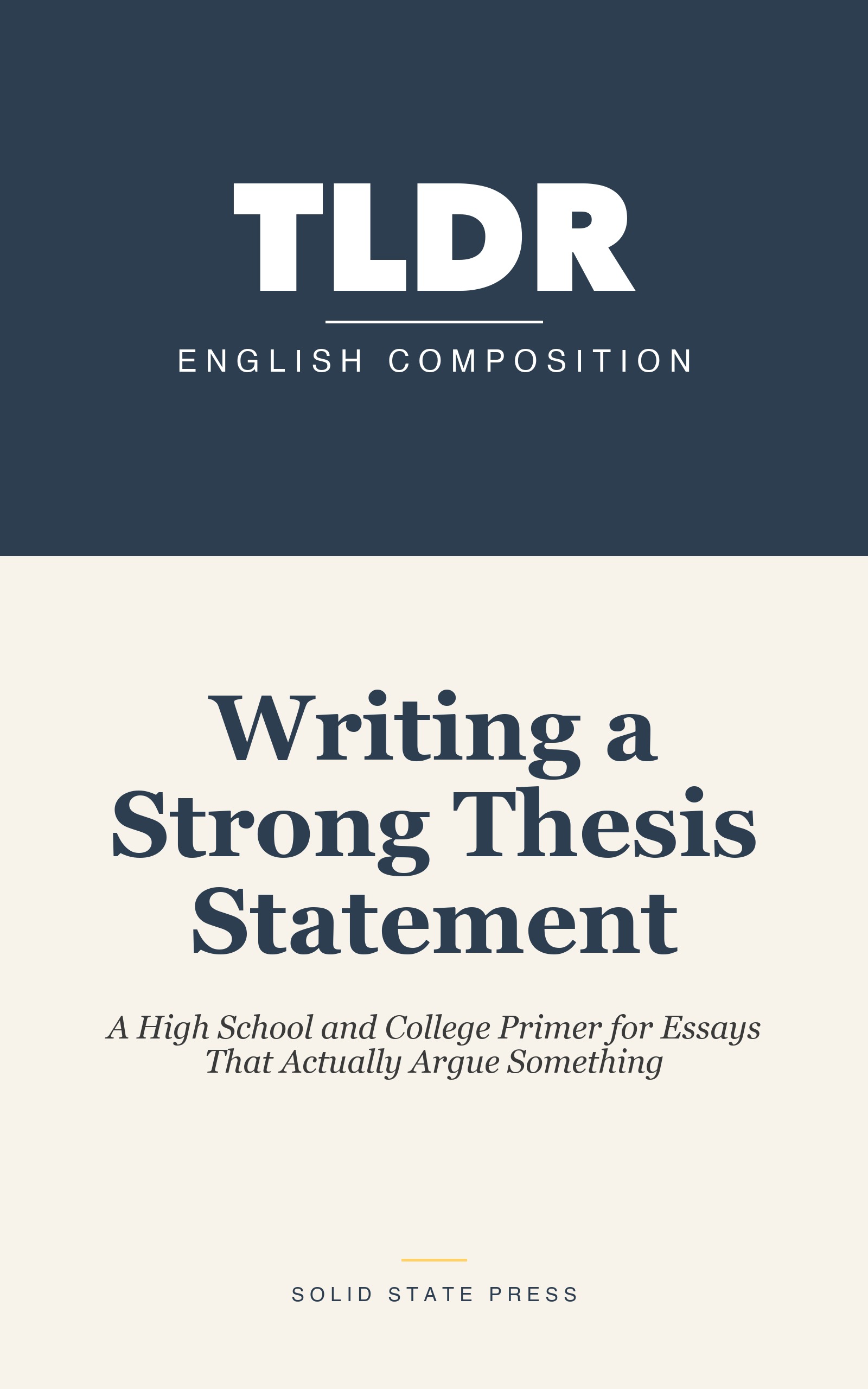 Writing a Strong Thesis Statement cover