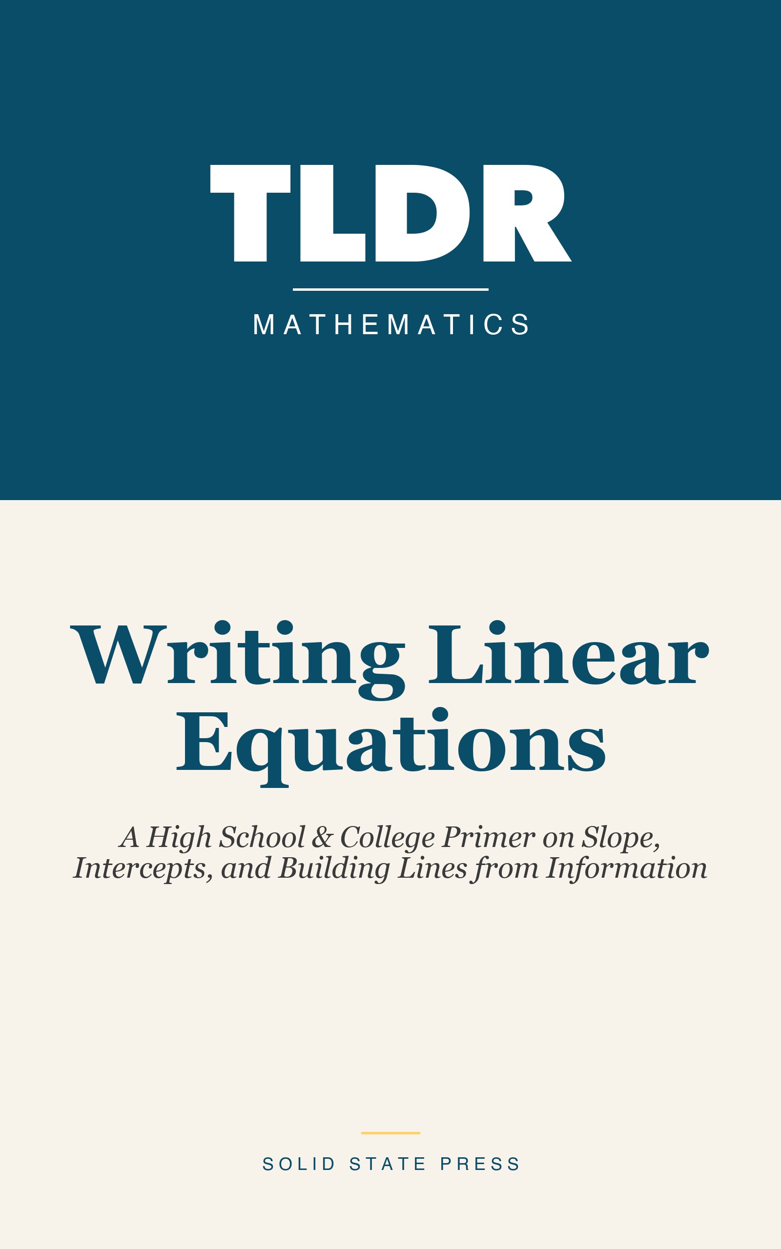 Writing Linear Equations cover