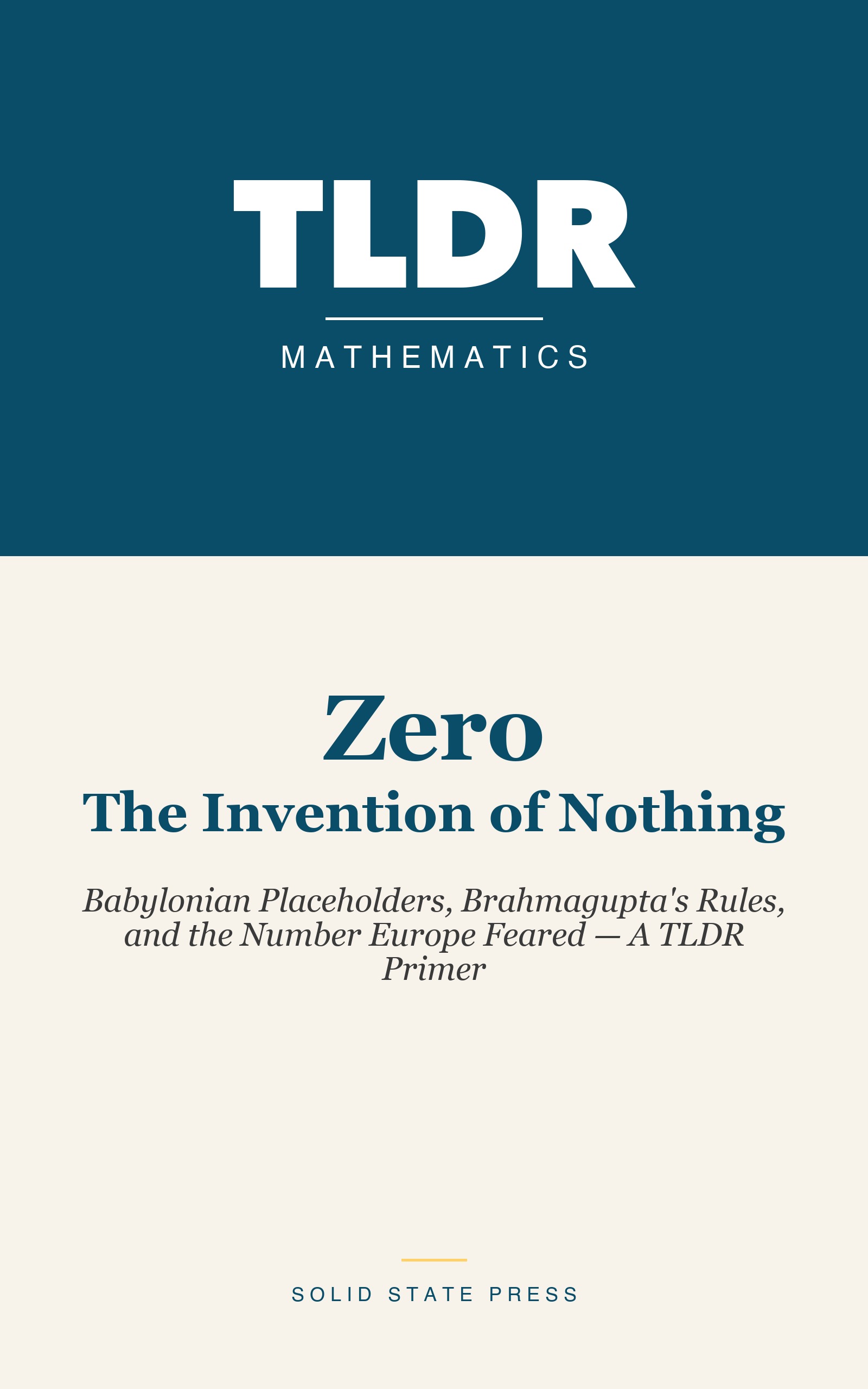 Zero: The Invention of Nothing cover