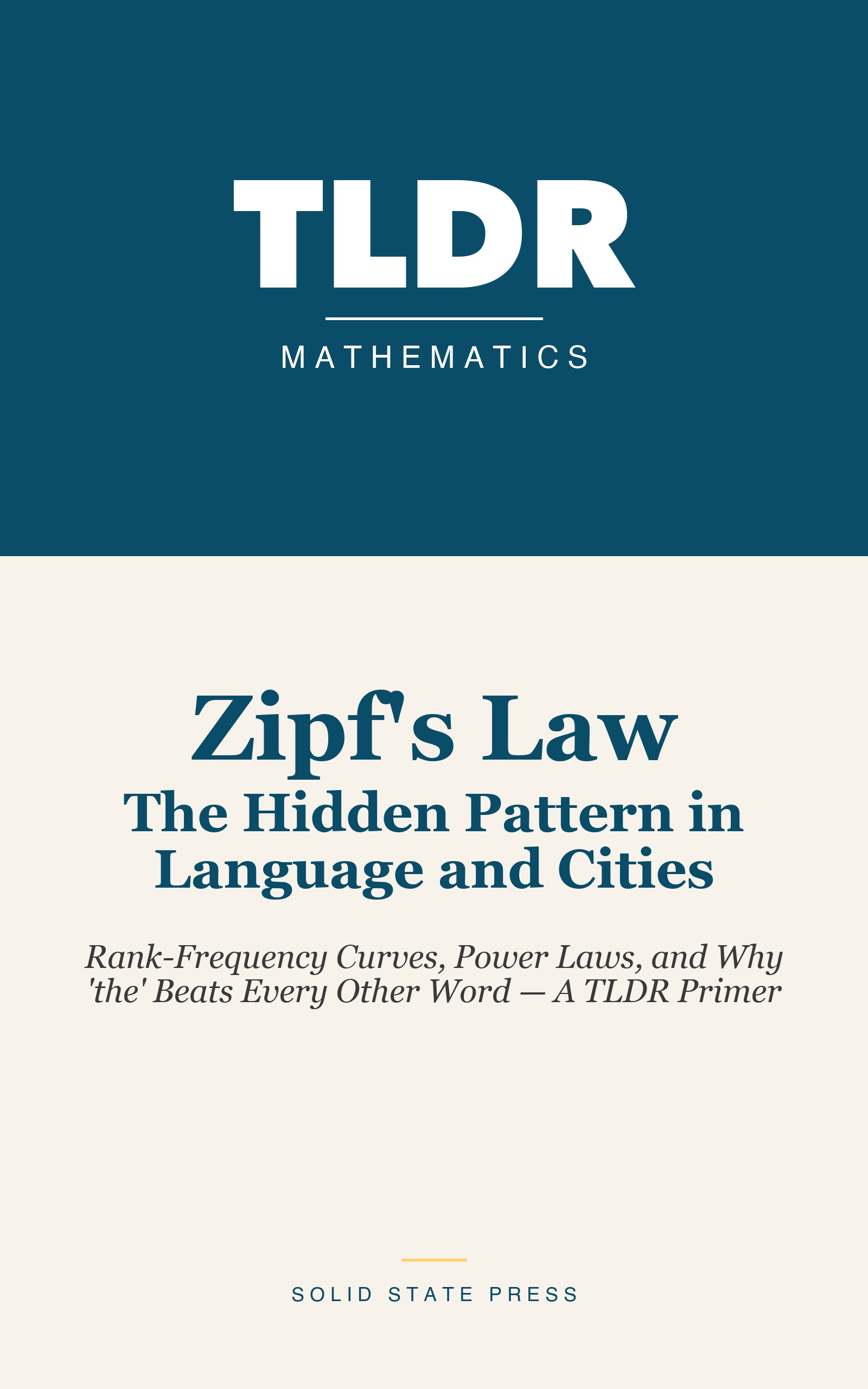 Zipf's Law: The Hidden Pattern in Language and Cities cover